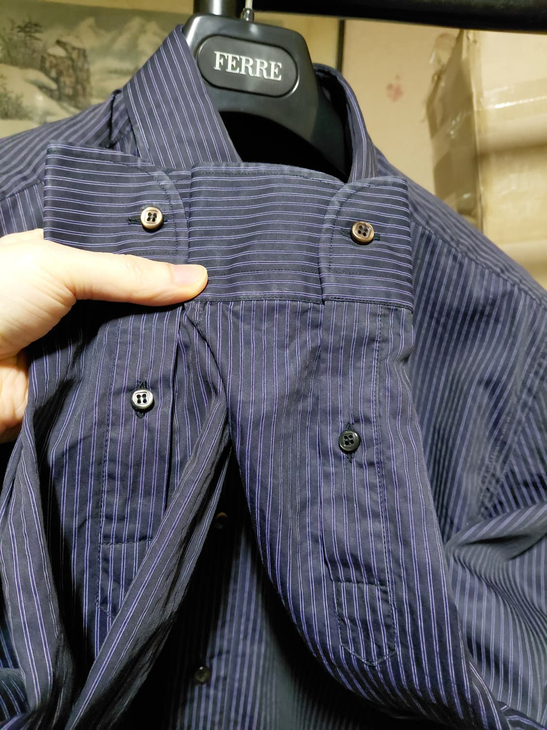 [GUIDUCCI](귀두치)코튼 스트라이프 셔츠 100사이즈  상품이미지8