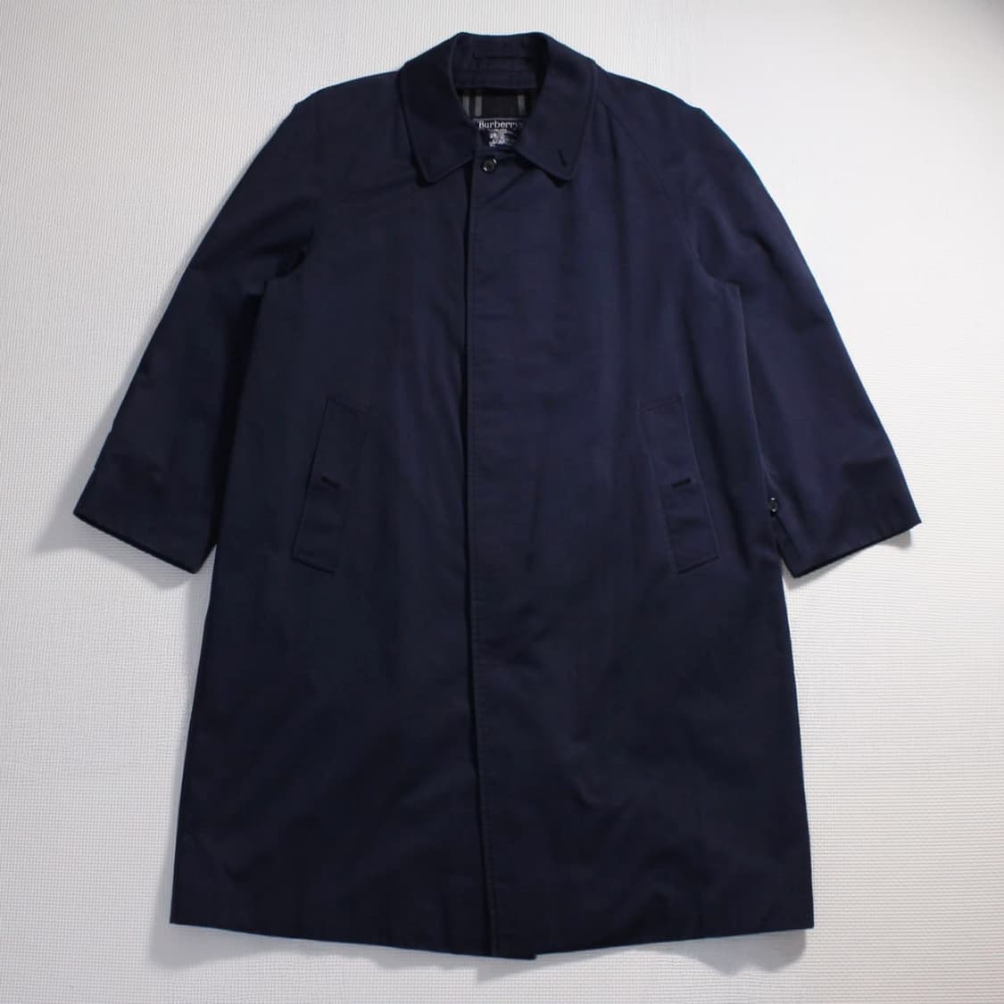 90‘s Burberrys 버버리 네이비 싱글 발마칸 코트 상품이미지2