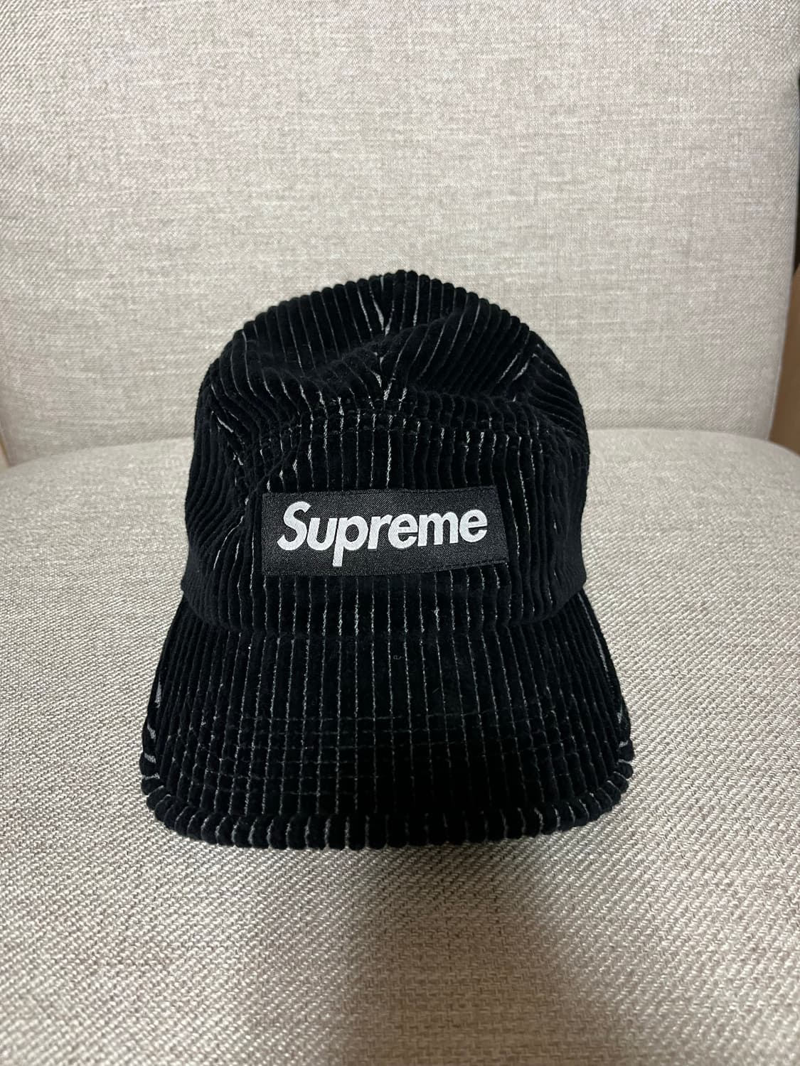 SUPREME 슈프림 투톤 코듀로이 캠프캡 블랙 23SS 상품이미지3