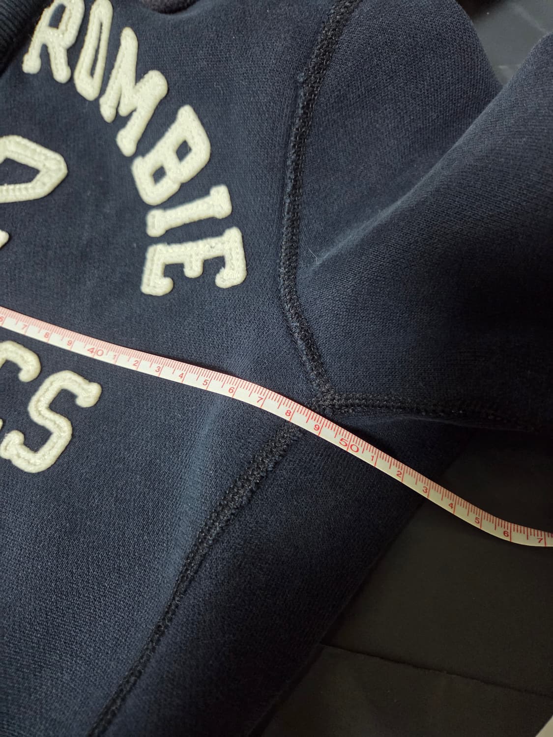 아베크롬비 원형로고 네이비후드집업 상품이미지6