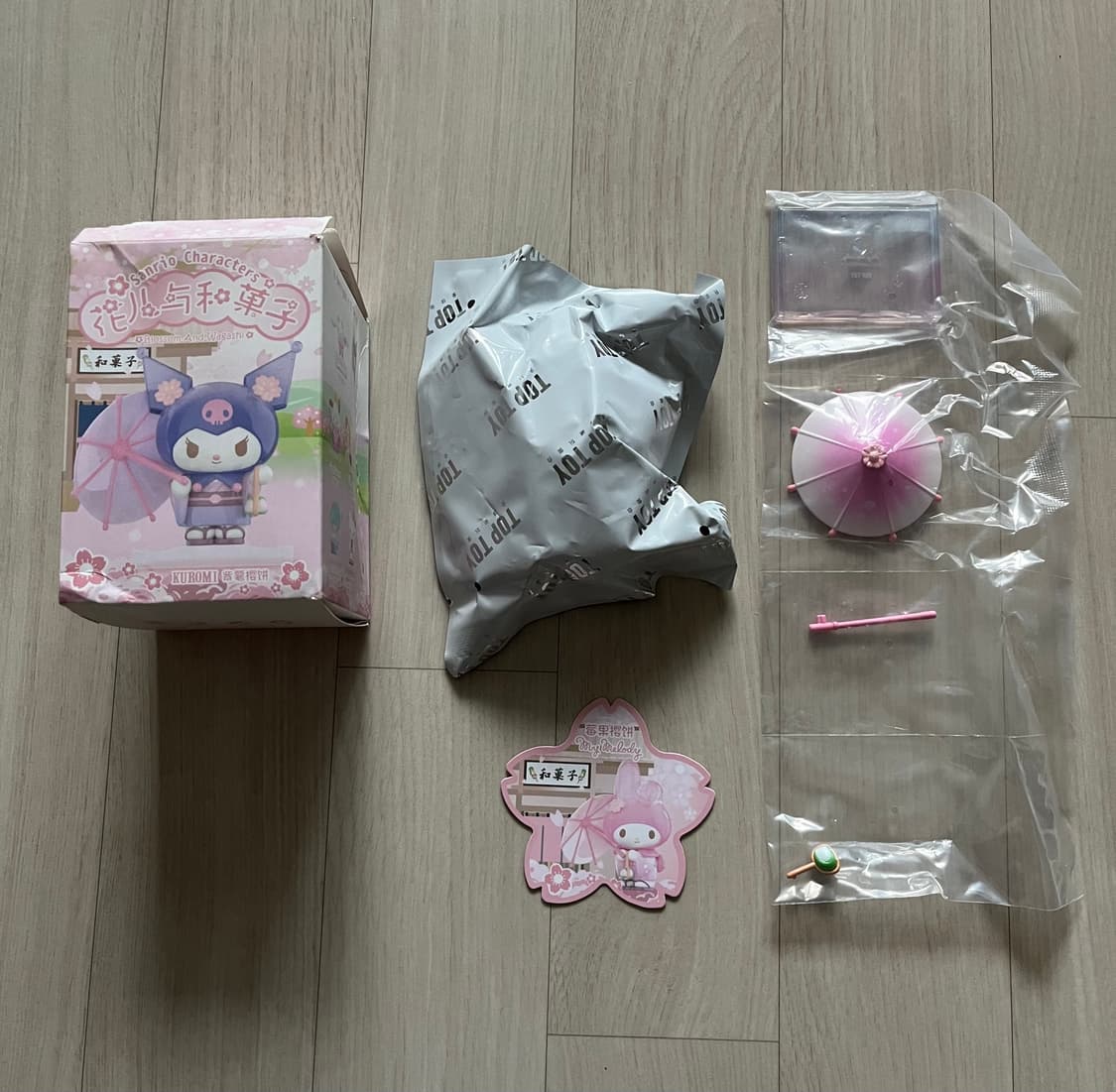 (미개봉)탑토이 산리오 벚꽃 화과자 사쿠라 피규어 마이멜로디 마멜 가챠 상품이미지2