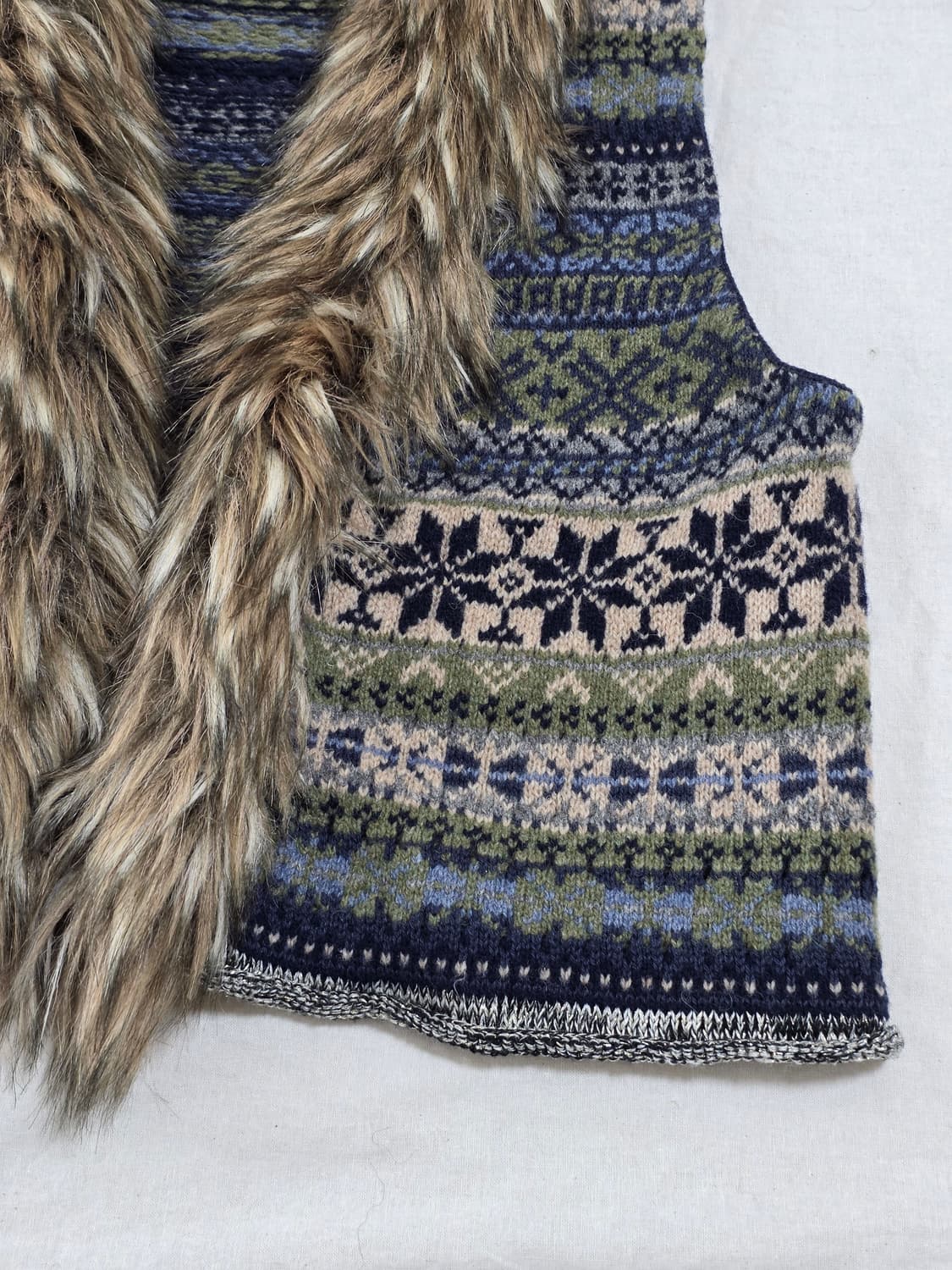 스픽앤스펜 모리걸 갸루 노르딕 퍼 베스트 일본빈티지 상품이미지3