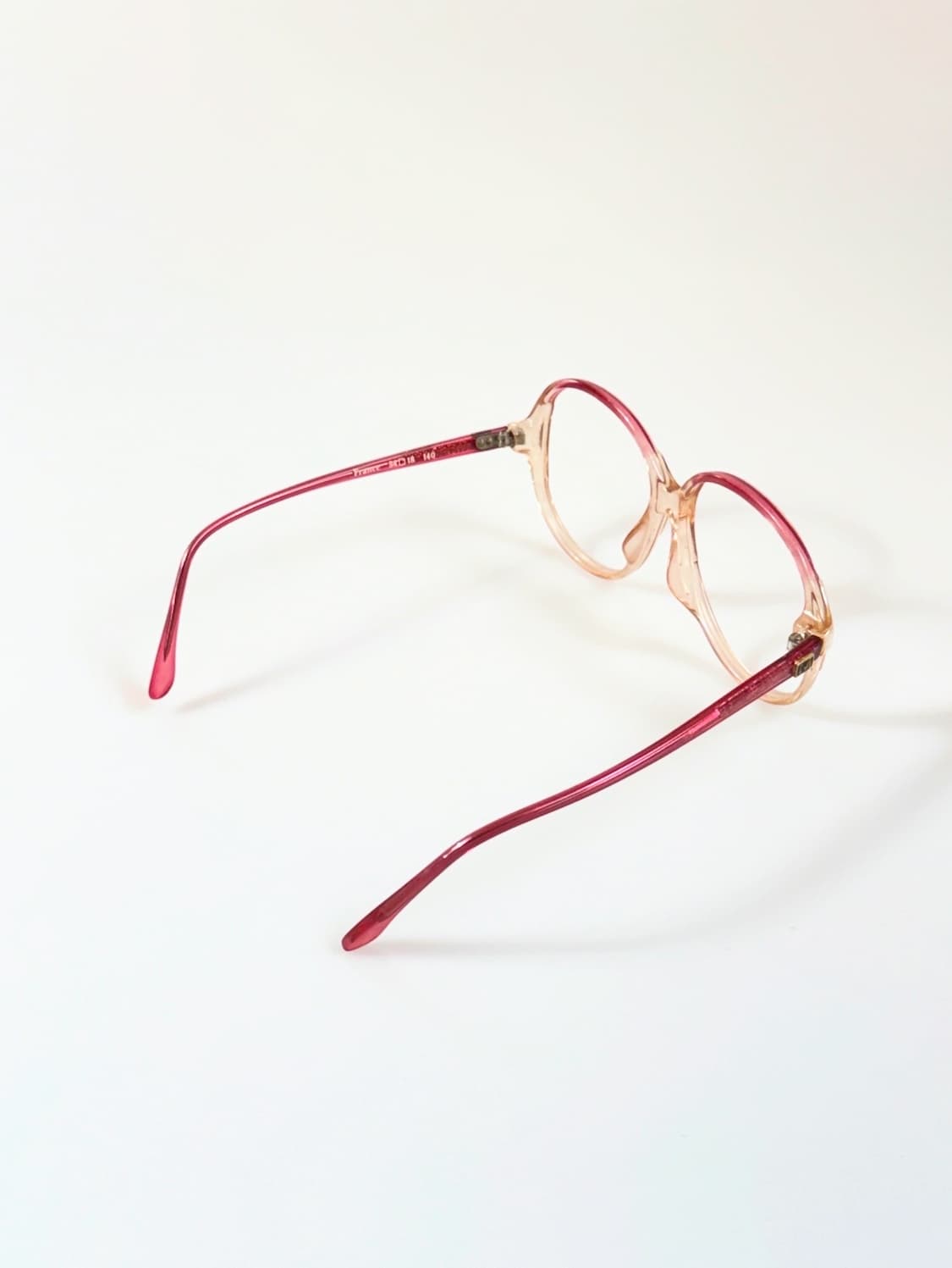 80s 프랑스제 MARLBORO 그라디언트 오버프레임 뿔테 빈티지 안경 상품이미지5