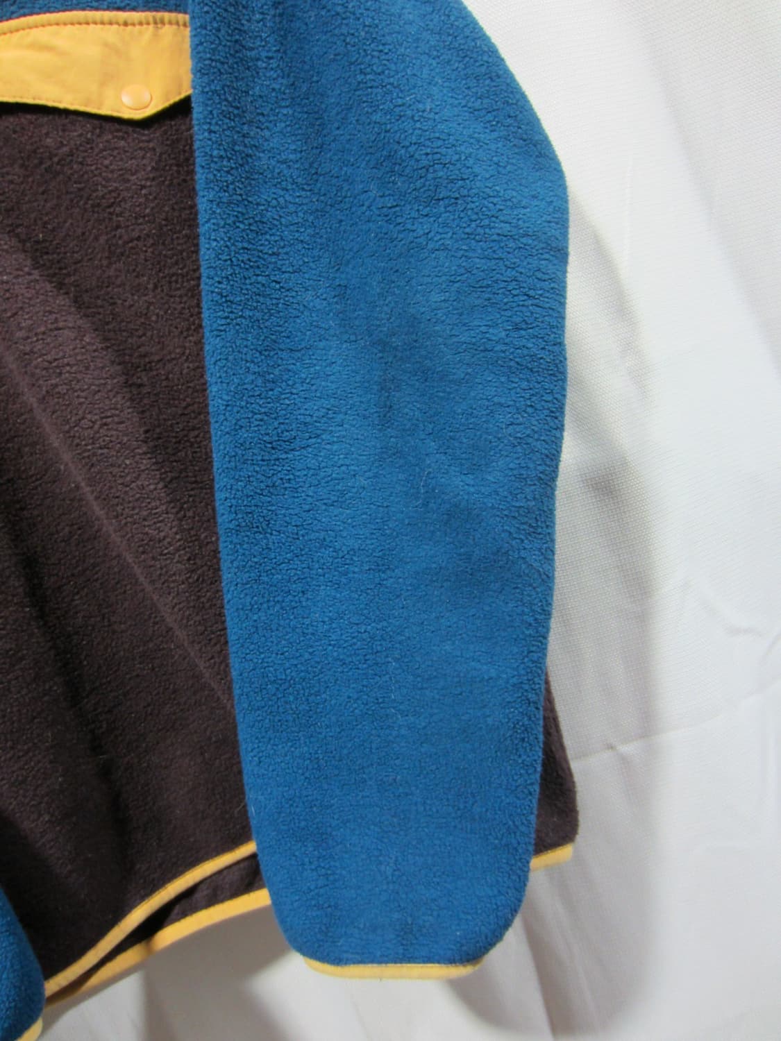 12FW 파타고니아 신칠라 스냅-T 플리스 블루 브라운 옐로우 투톤 상품이미지3