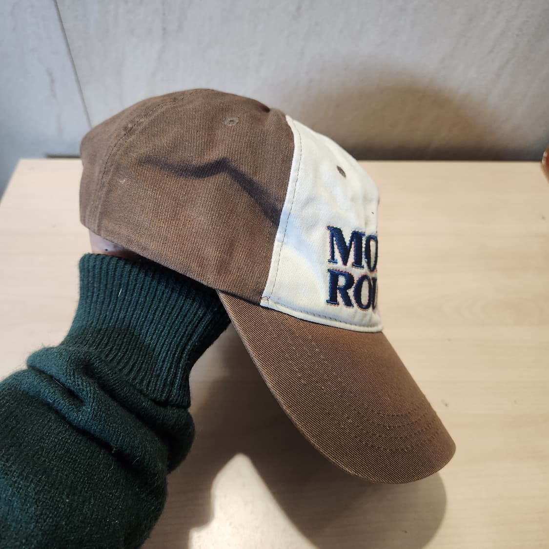 Monday Routine 투톤 캡 🧢 브라운&오프화이트 빈티지 무드 상품이미지2