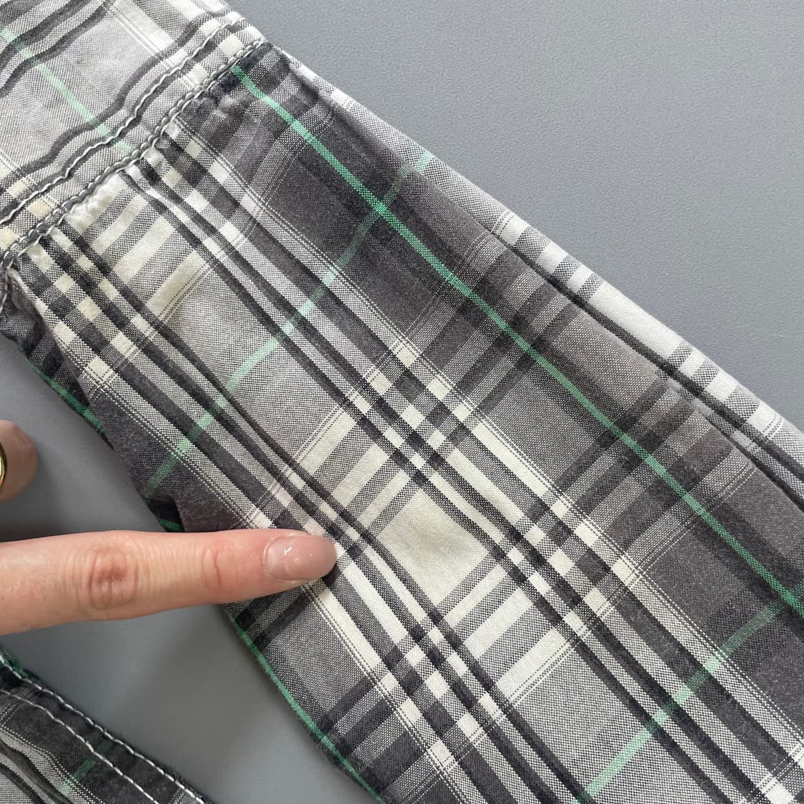 COOL KHAKIS 밀리터리 빈티지 체크 견장 셔츠 상품이미지6