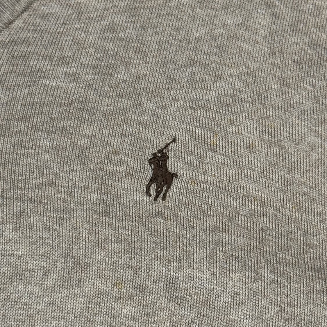 L) 폴로 랄프로렌 피마코튼 오트밀 베이지 브이넥 니트 상품이미지4