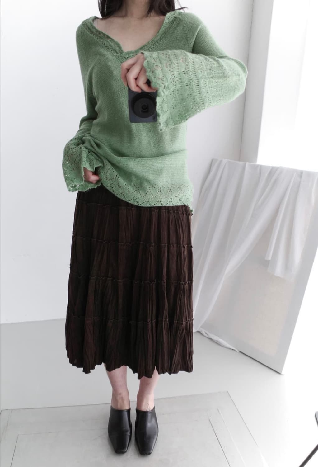 suede line skirt 상품이미지3