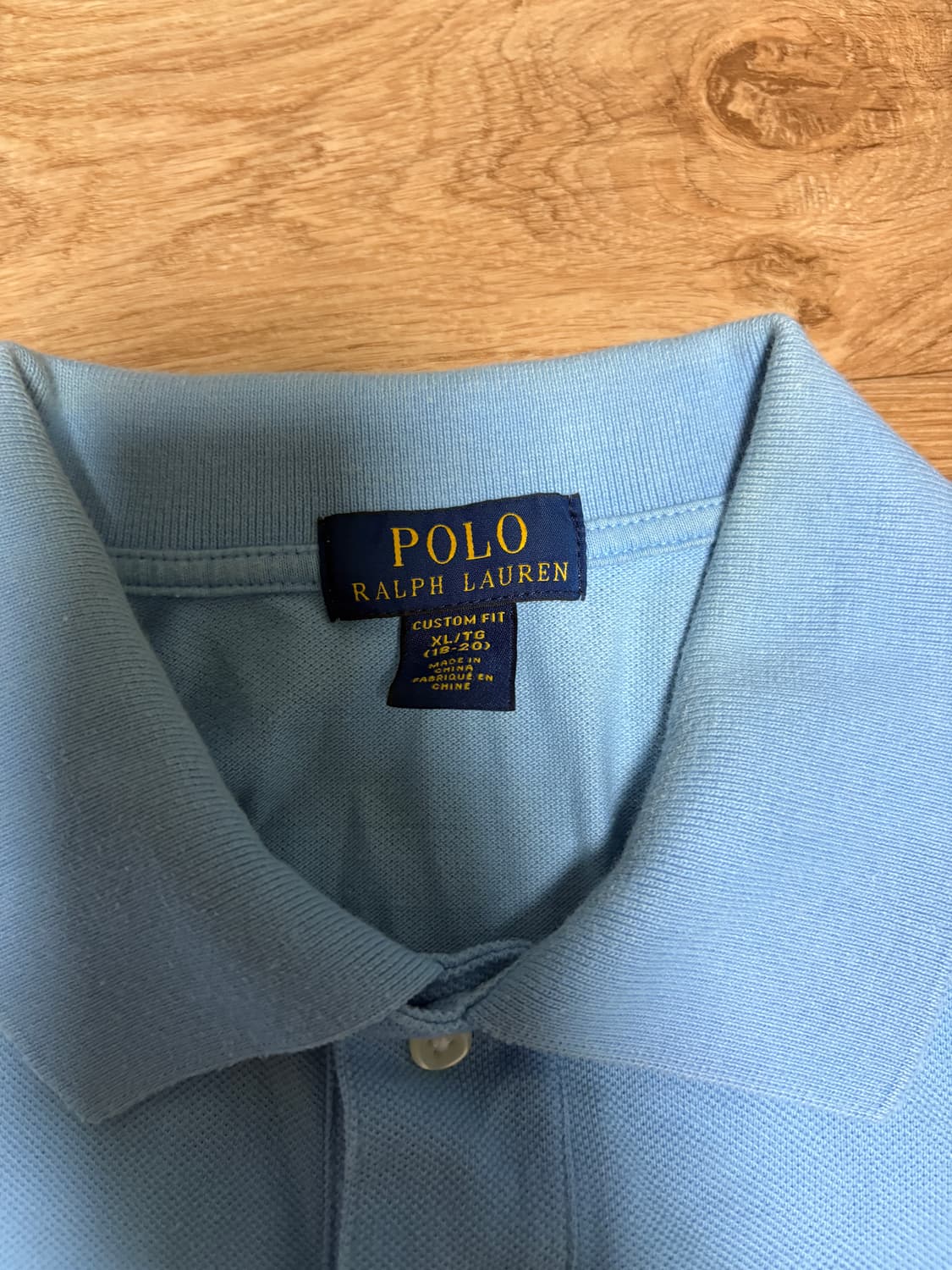 폴로 긴팔티 하늘색 상품이미지2