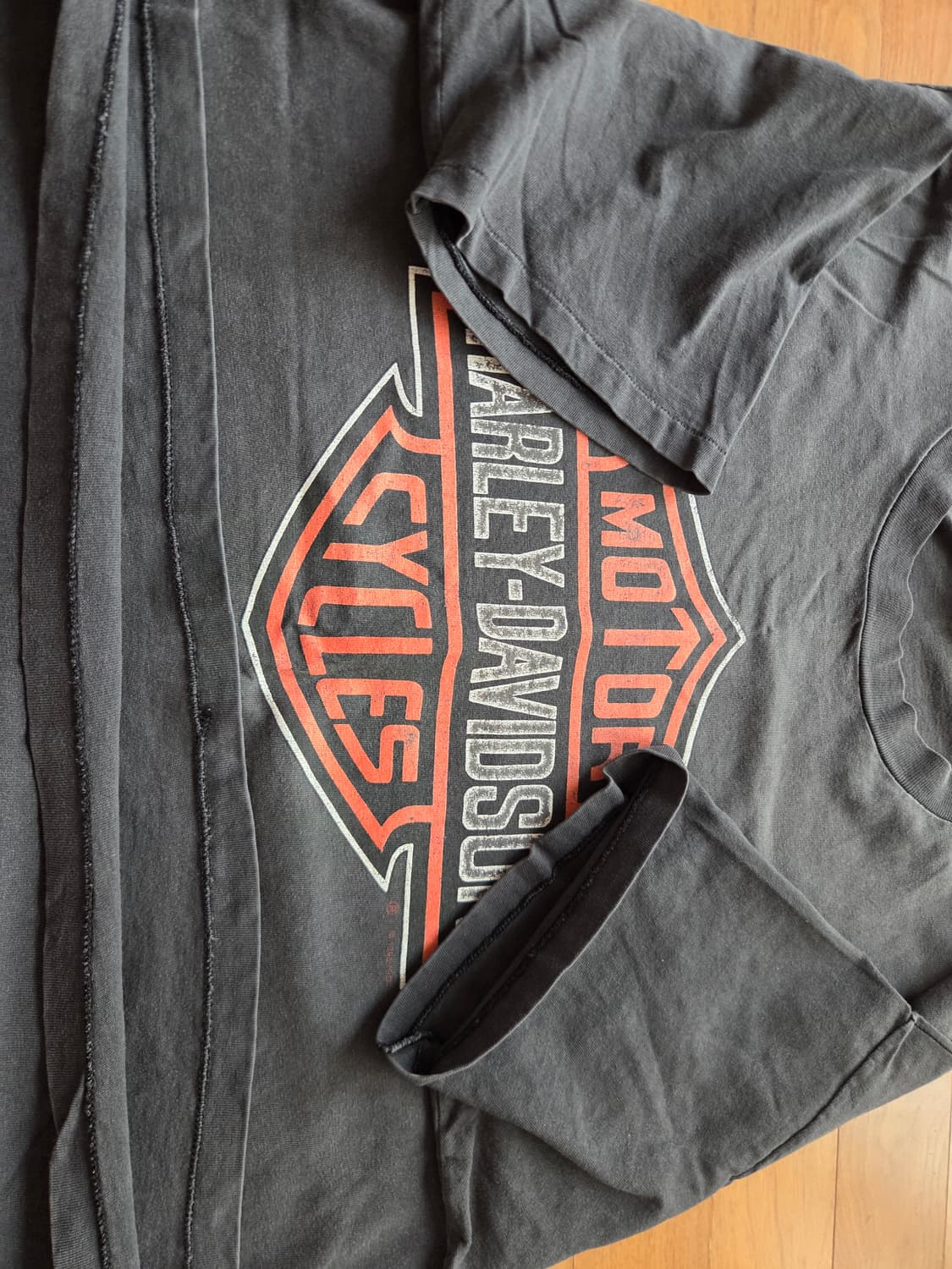 90s 할리데이비슨 usa 쉴드로고 반팔 [xl] 블랙 상품이미지7