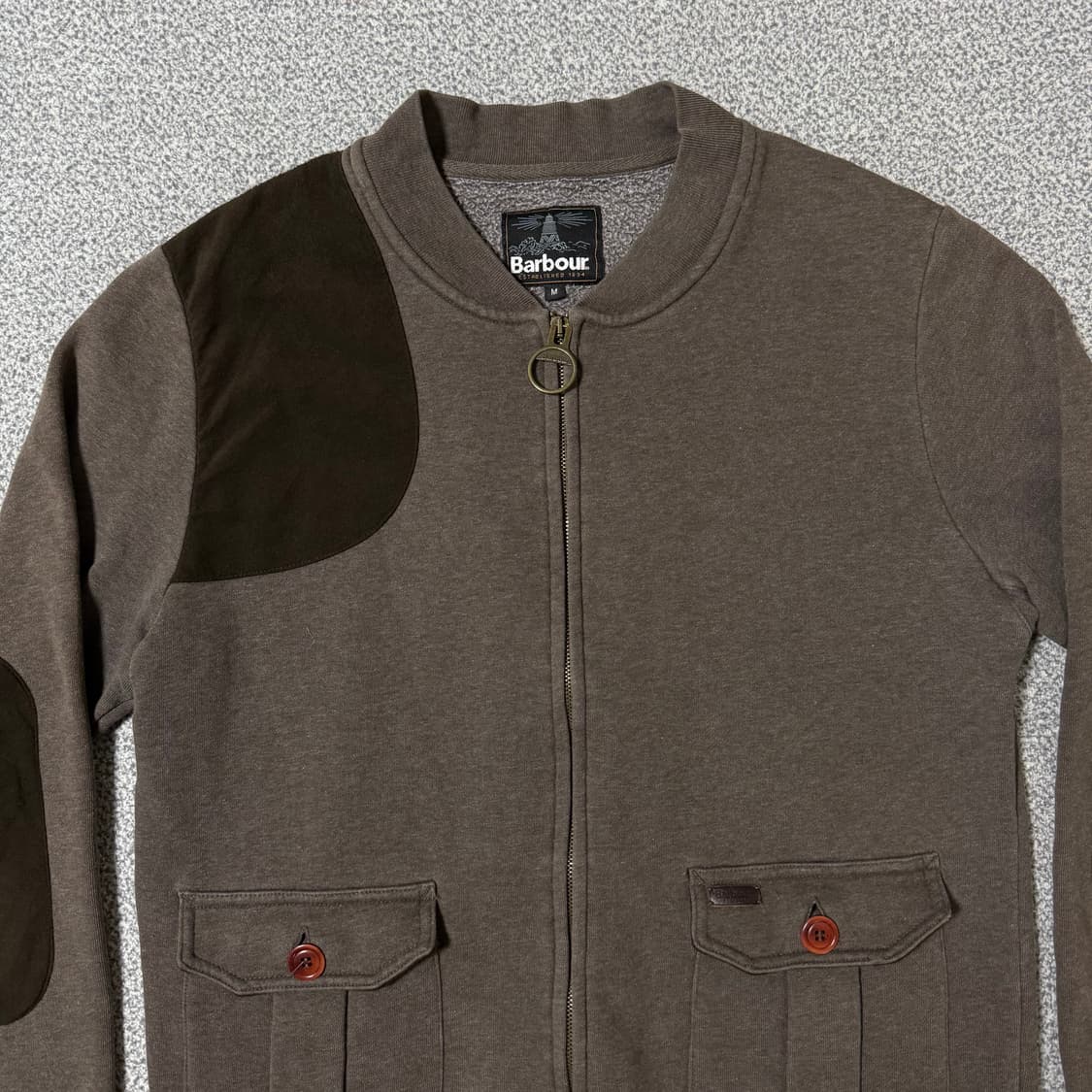 바버 내부 기모 집업 남성용 M 상품이미지6