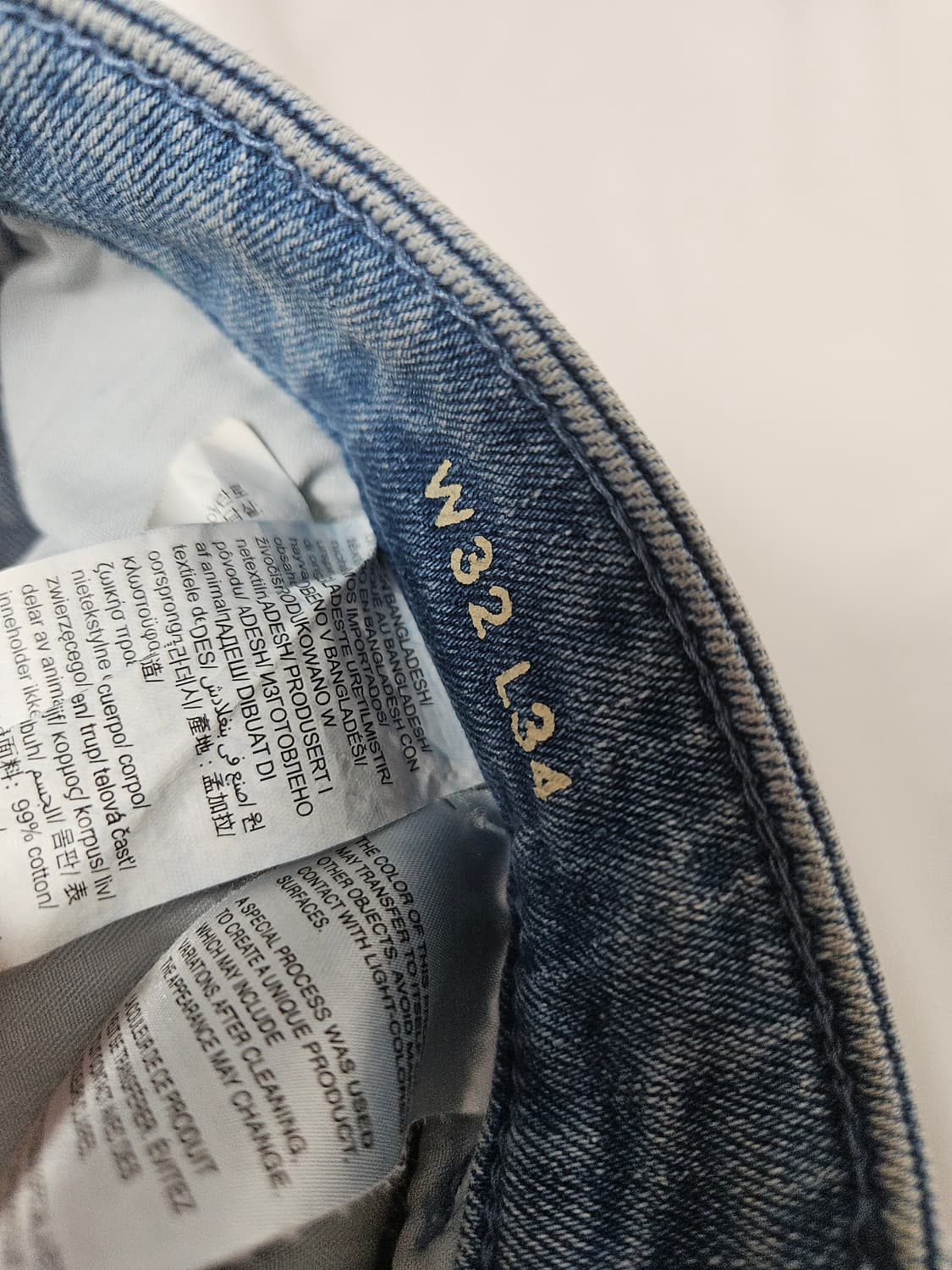 캘빈클라인 가죽패치 데님팬츠 청바지 진 스트레이트 테이퍼 32x34 상품이미지4