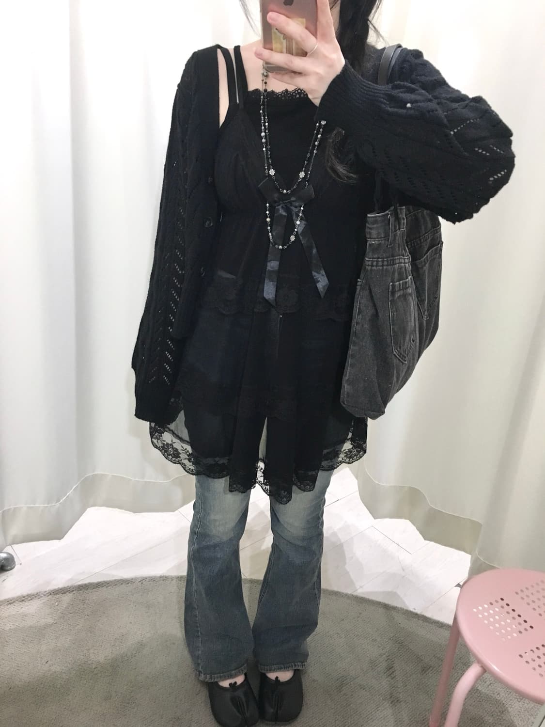 Sheer Lace Tiered Slip 상품이미지5