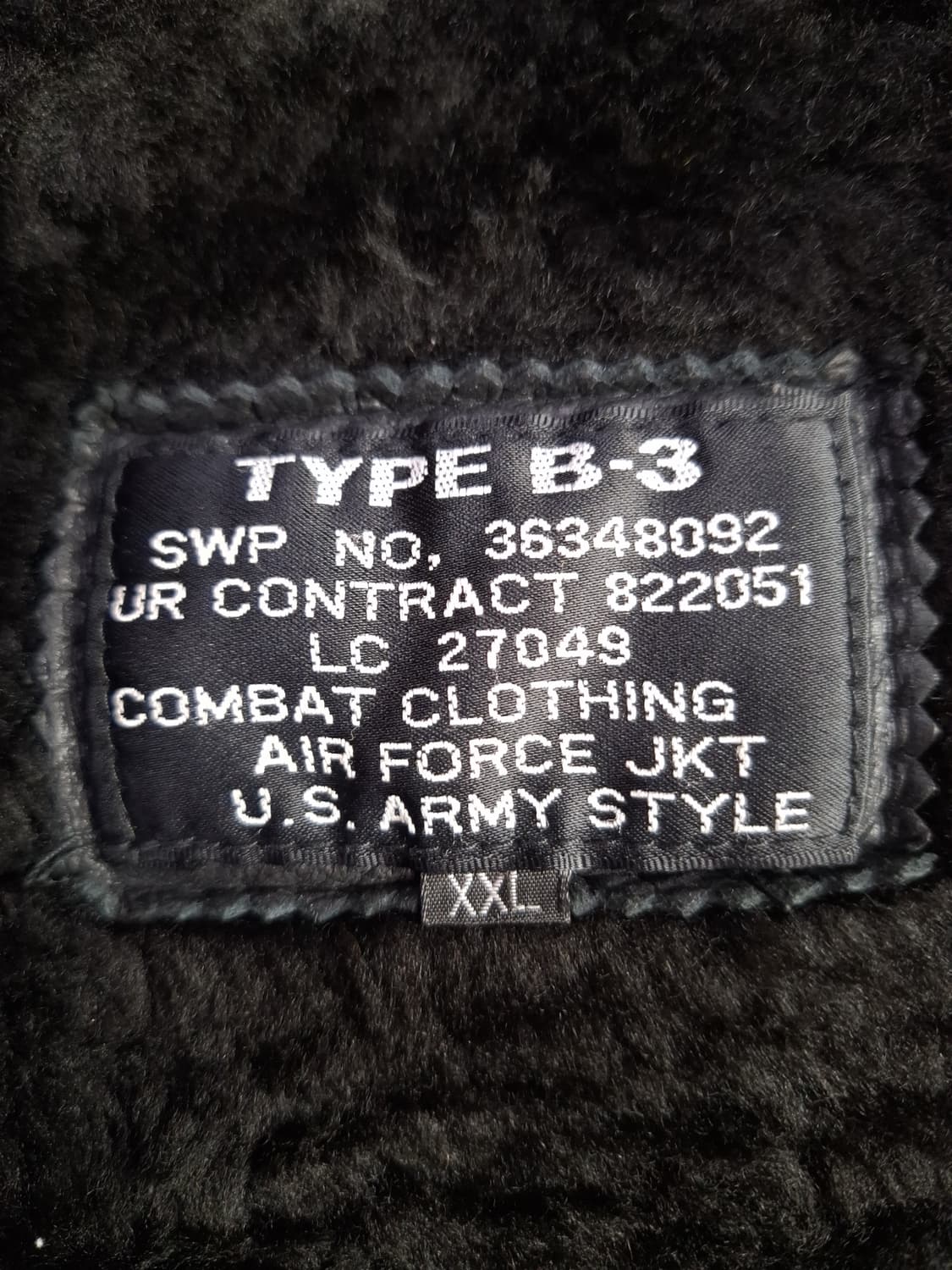 90's 국내산 미공군 B-3 TYPE 리얼레더 항공폭격기 무스탕 상품이미지3