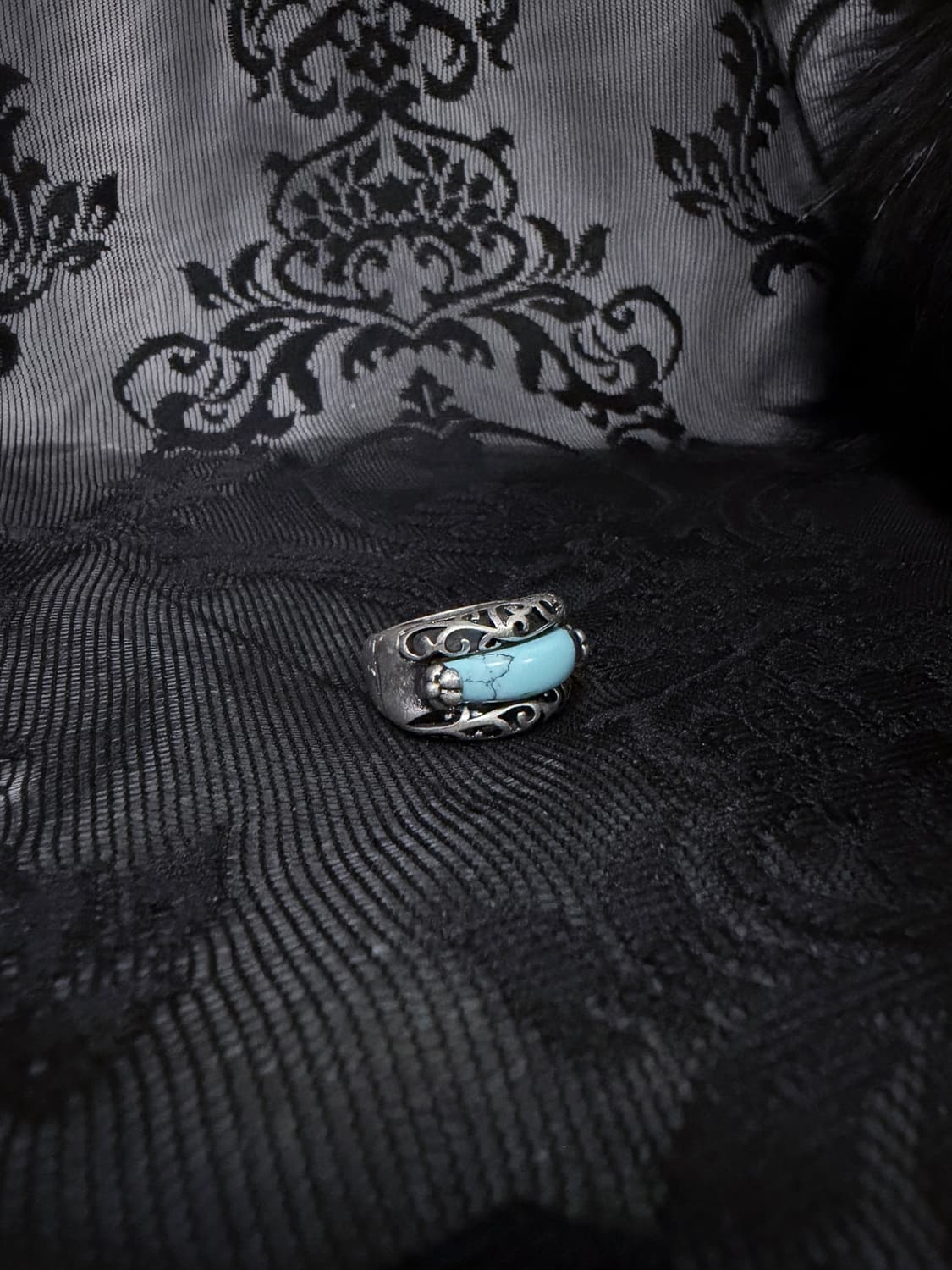 [VINTAGE] ༺ RING 007 오리엔탈 민트 터키석 오픈링 상품이미지5