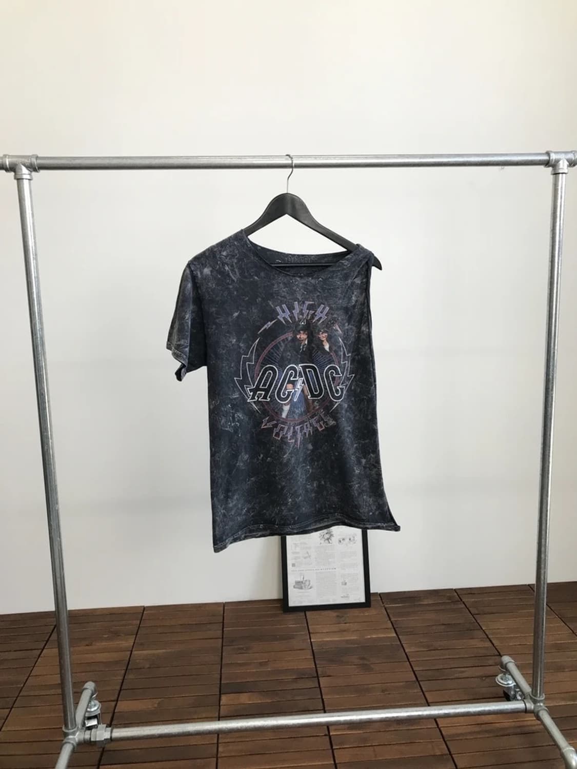 ACDC Acid Wash Graphic T-Shirt 상품이미지1