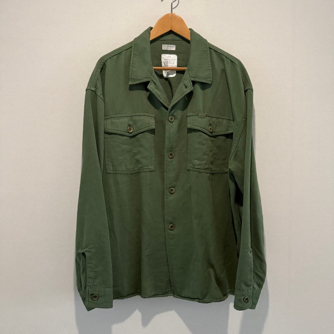 [4]비헤비어 퍼티그 셔츠 올리브 상품이미지1