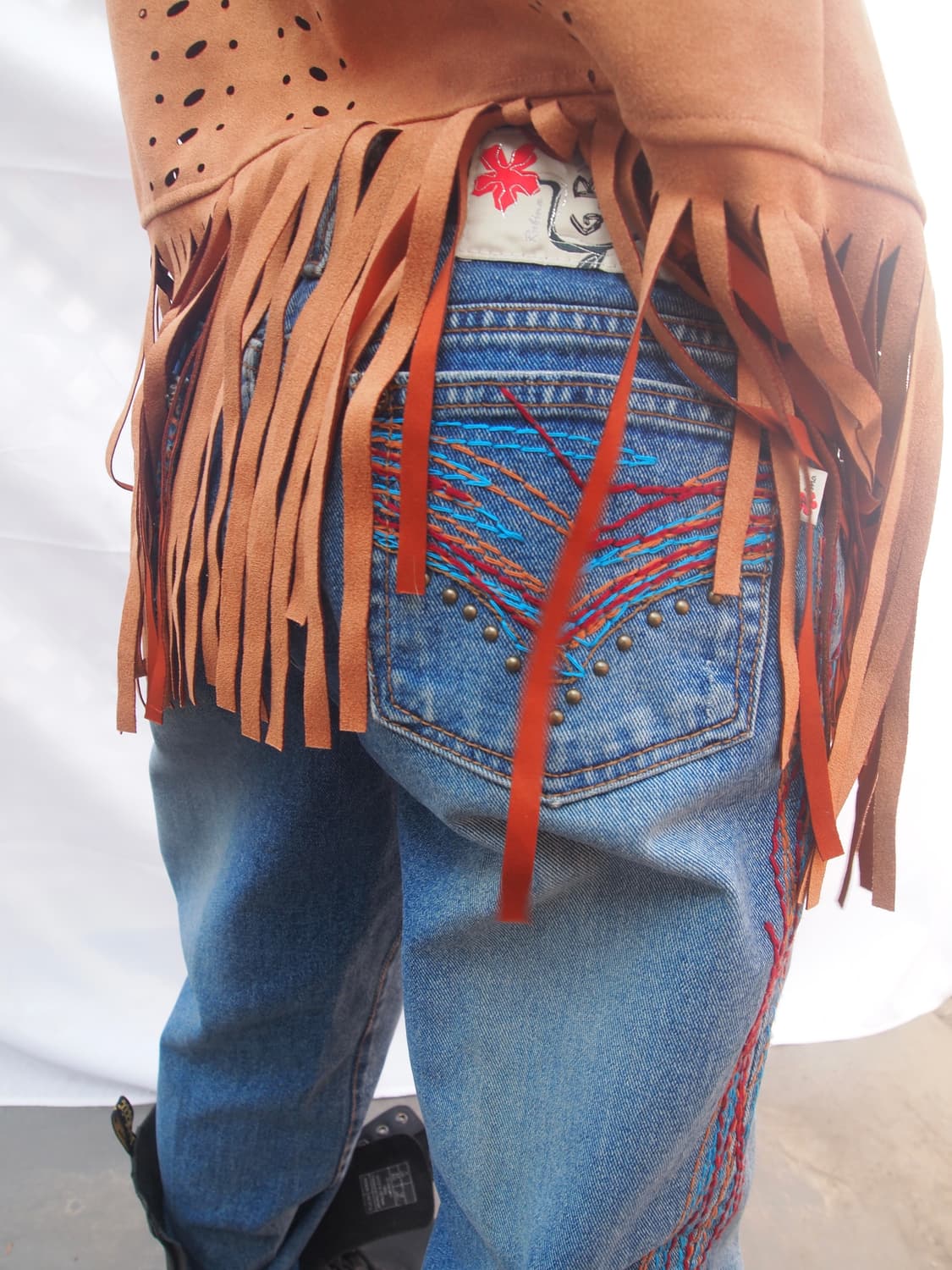 빈티지 히피 데님 팬츠 상품이미지5