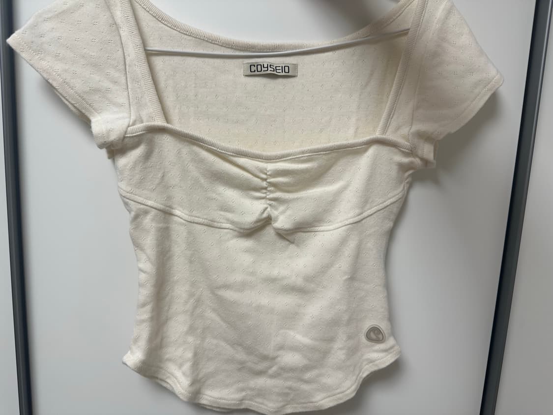 Coyseio Punching Shirring Top Cream 상품이미지3