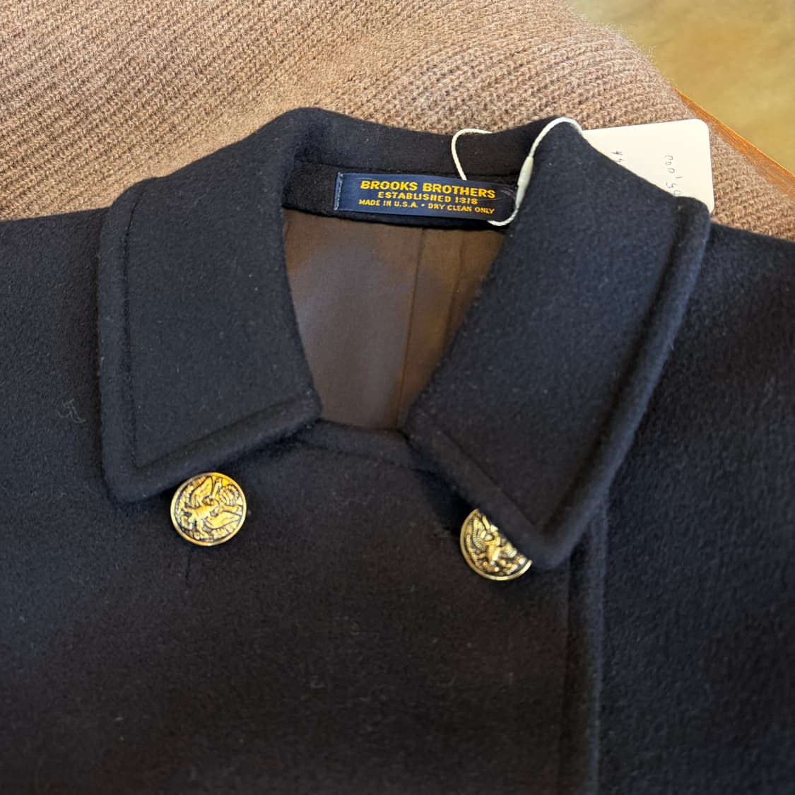 80 ~ 90s 브룩스 브라더스 USA 금장 피코트 XS S 상품이미지3