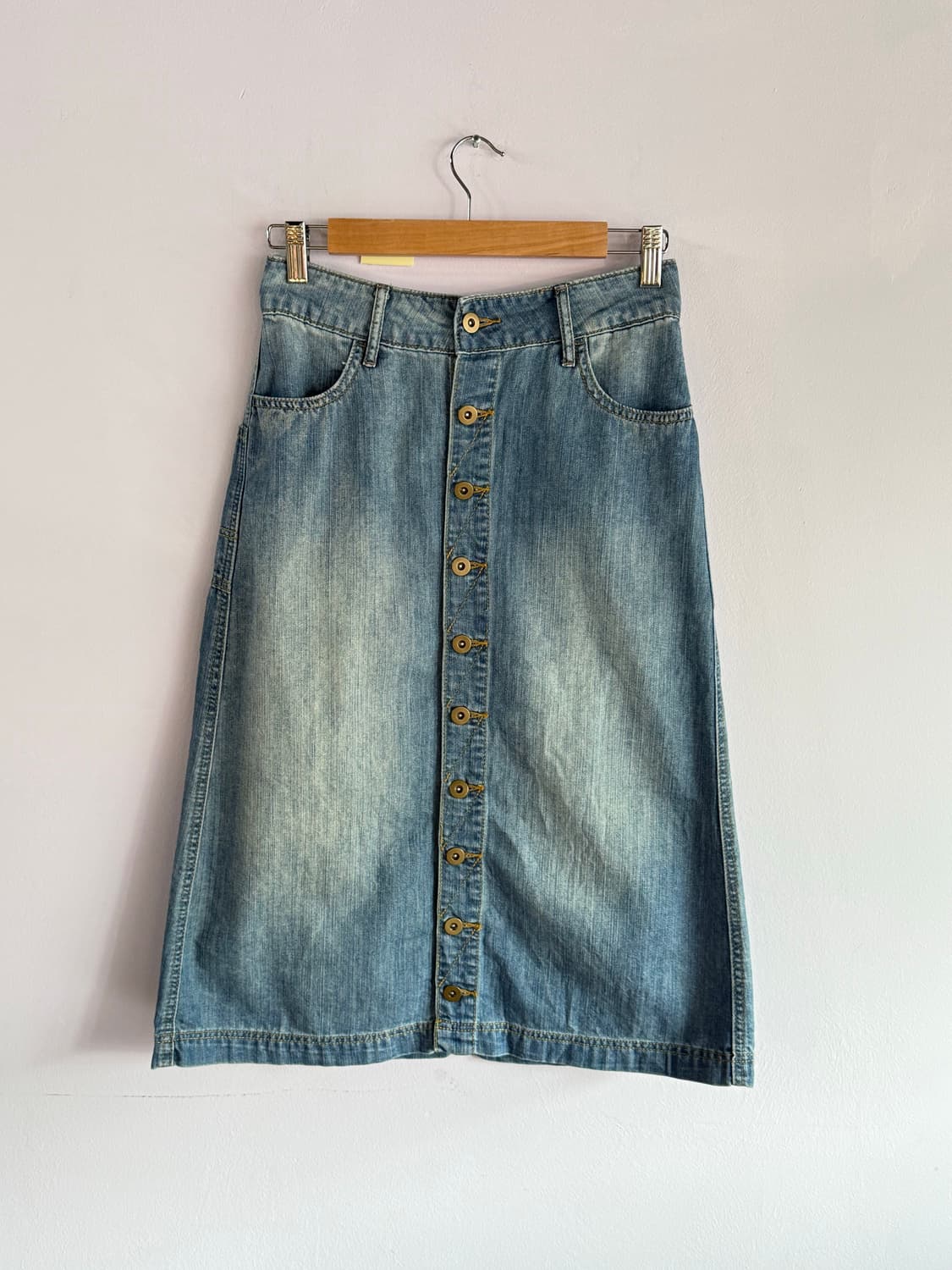 일본빈티지 미디 데님스커트  상품이미지1