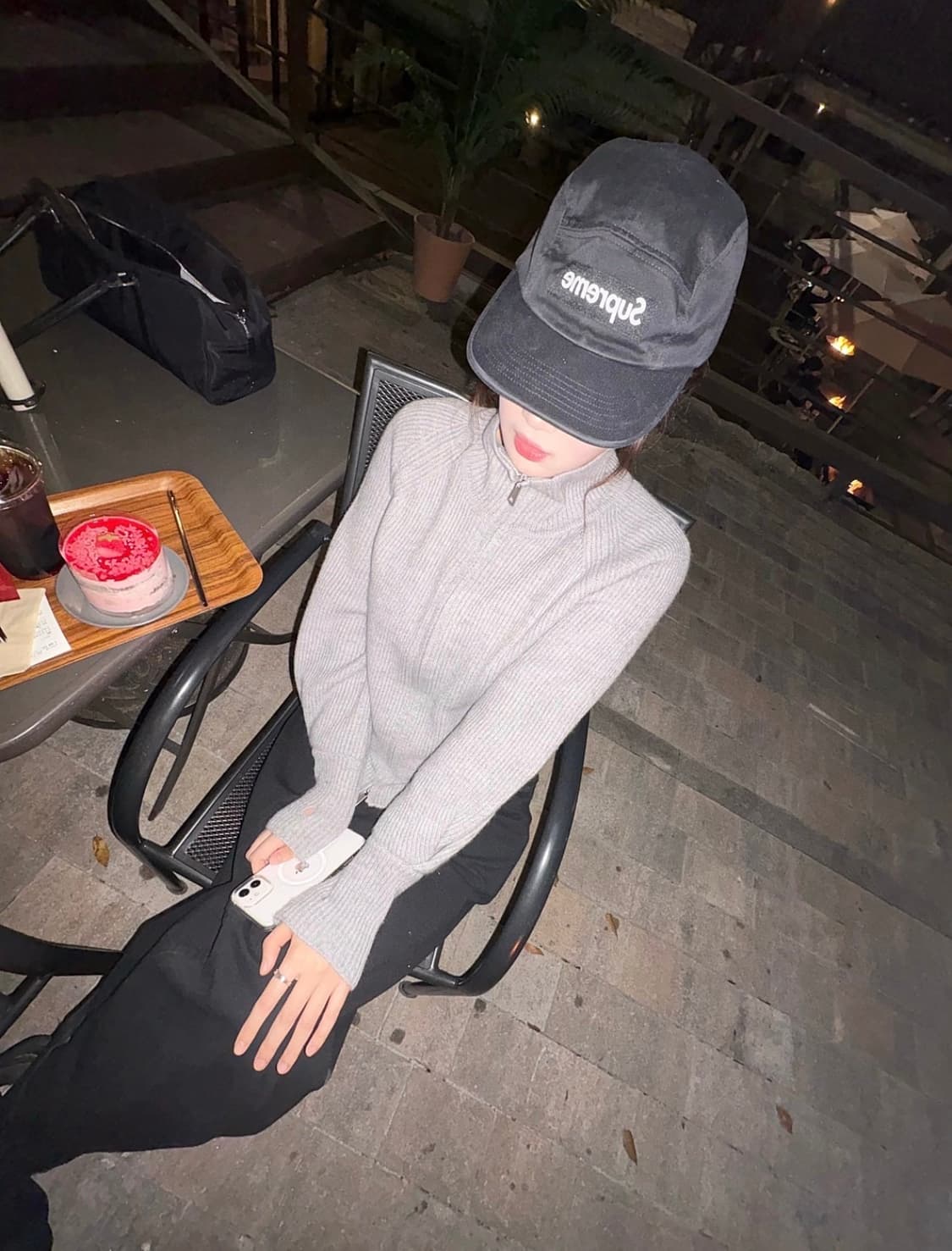 급처 새상품) 슈프림 워시드 치노 트윌 캠프캡 블랙 상품이미지3