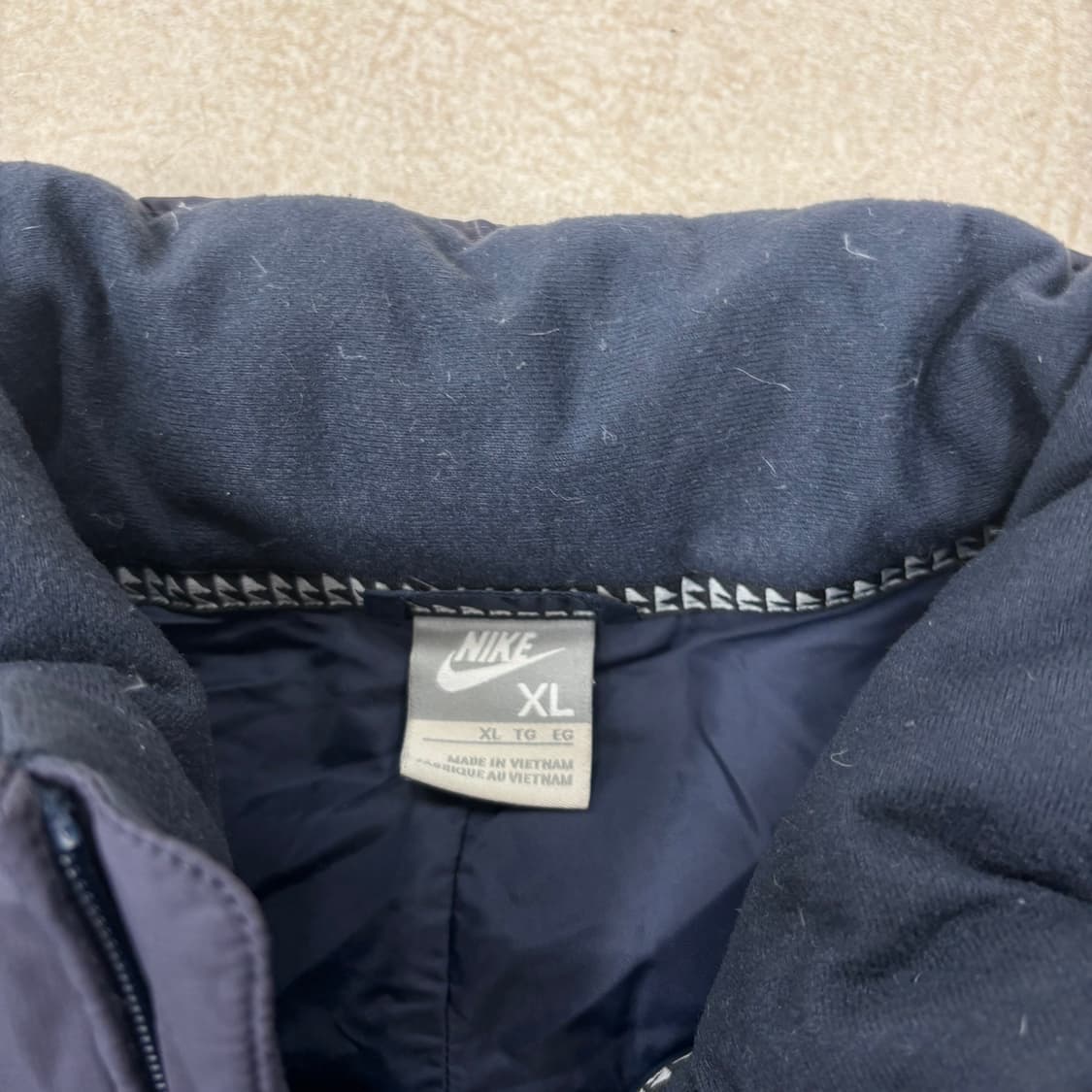 나이키 스몰로고 배색 덕다운 패딩 상품이미지4