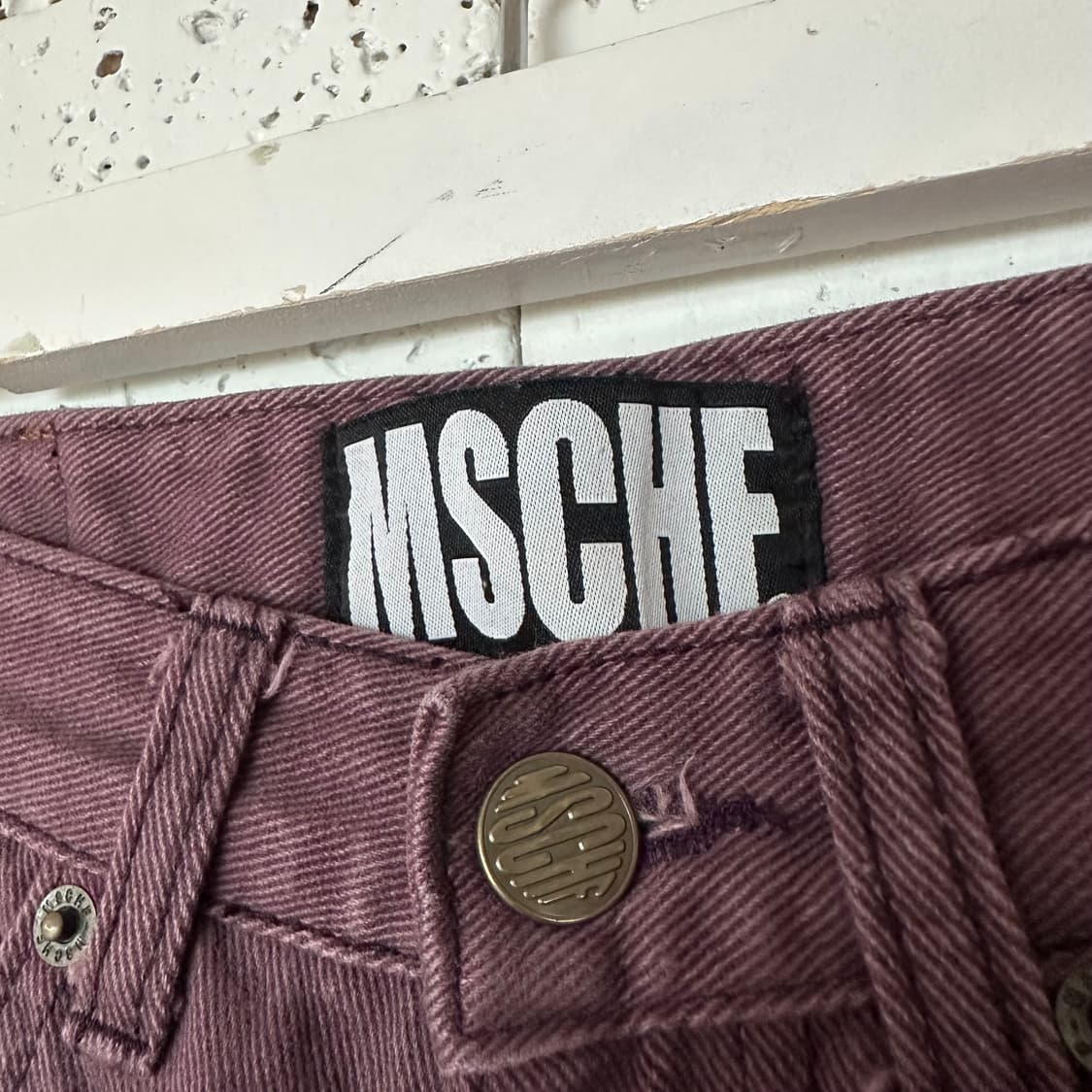 우먼S 미스치프 버건디 데님 상품이미지3