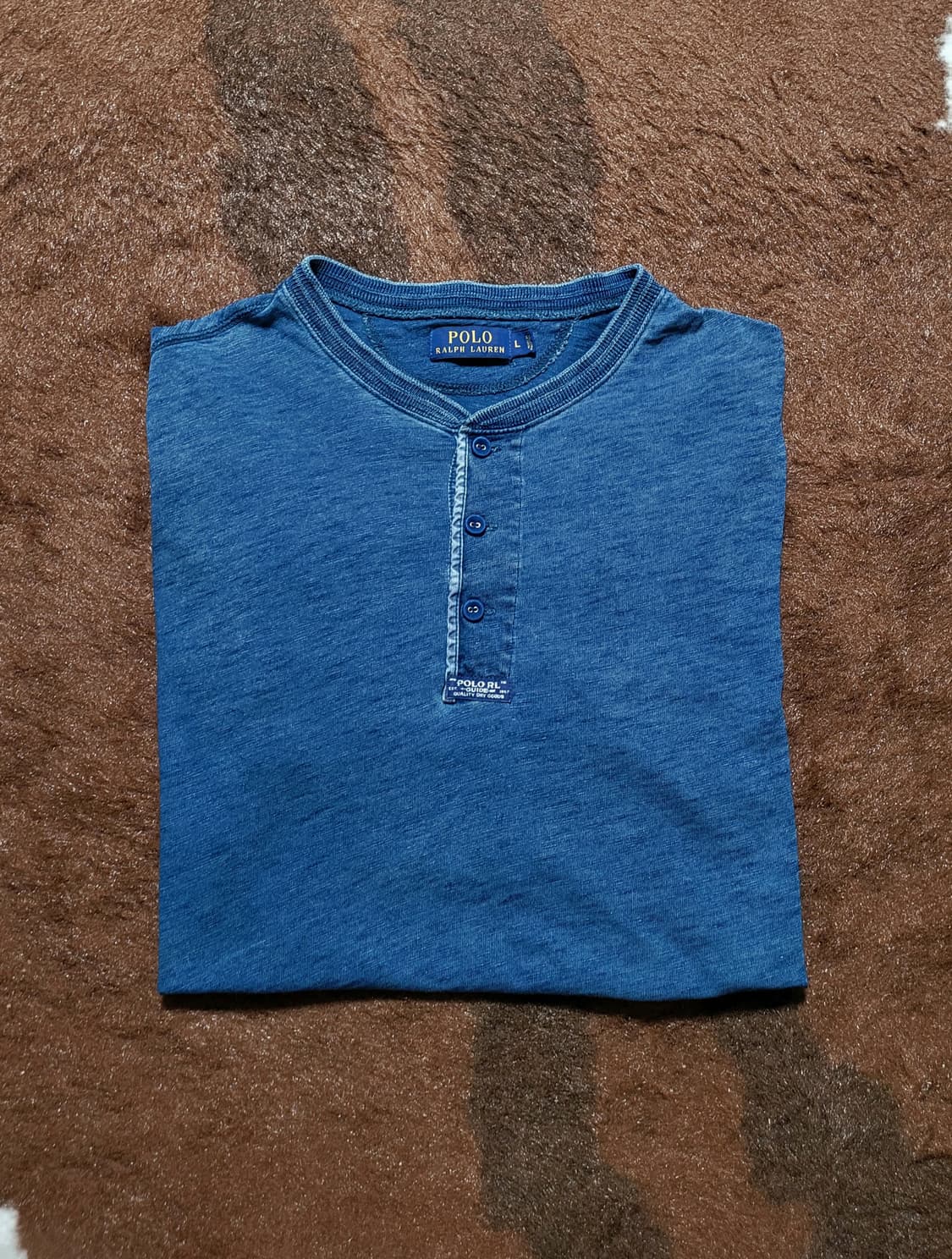 (작은스팟존재)폴로 랄프로렌 남성용 딥블루 반팔티(L) 상품이미지1