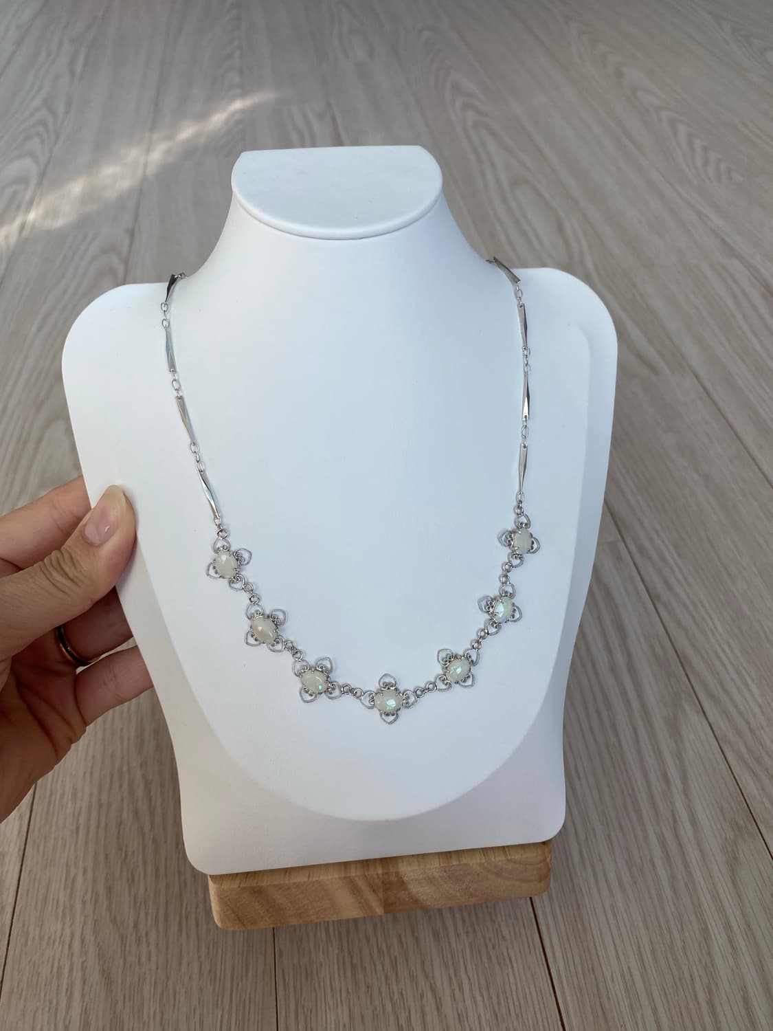 오팔빛 스톤 목걸이 y2k 빈티지 주얼리 상품이미지7