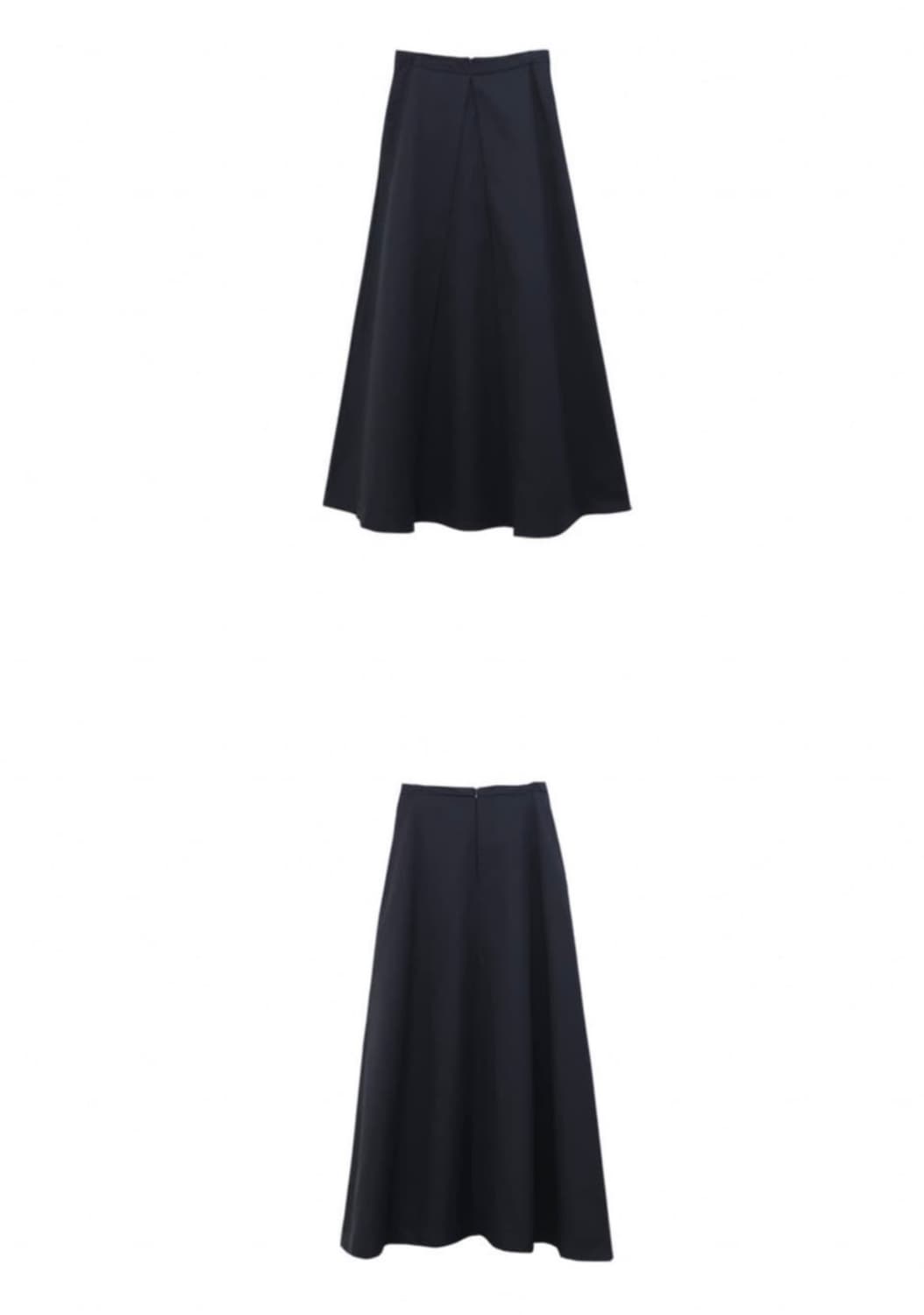 트리밍버드 핀턱 맥시 스커트 네이비 상품이미지2