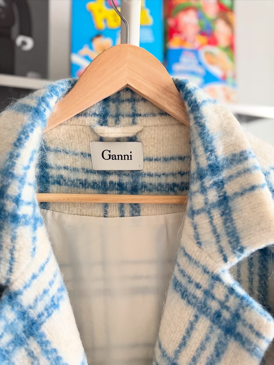 Ganni oversize check coat 상품이미지6