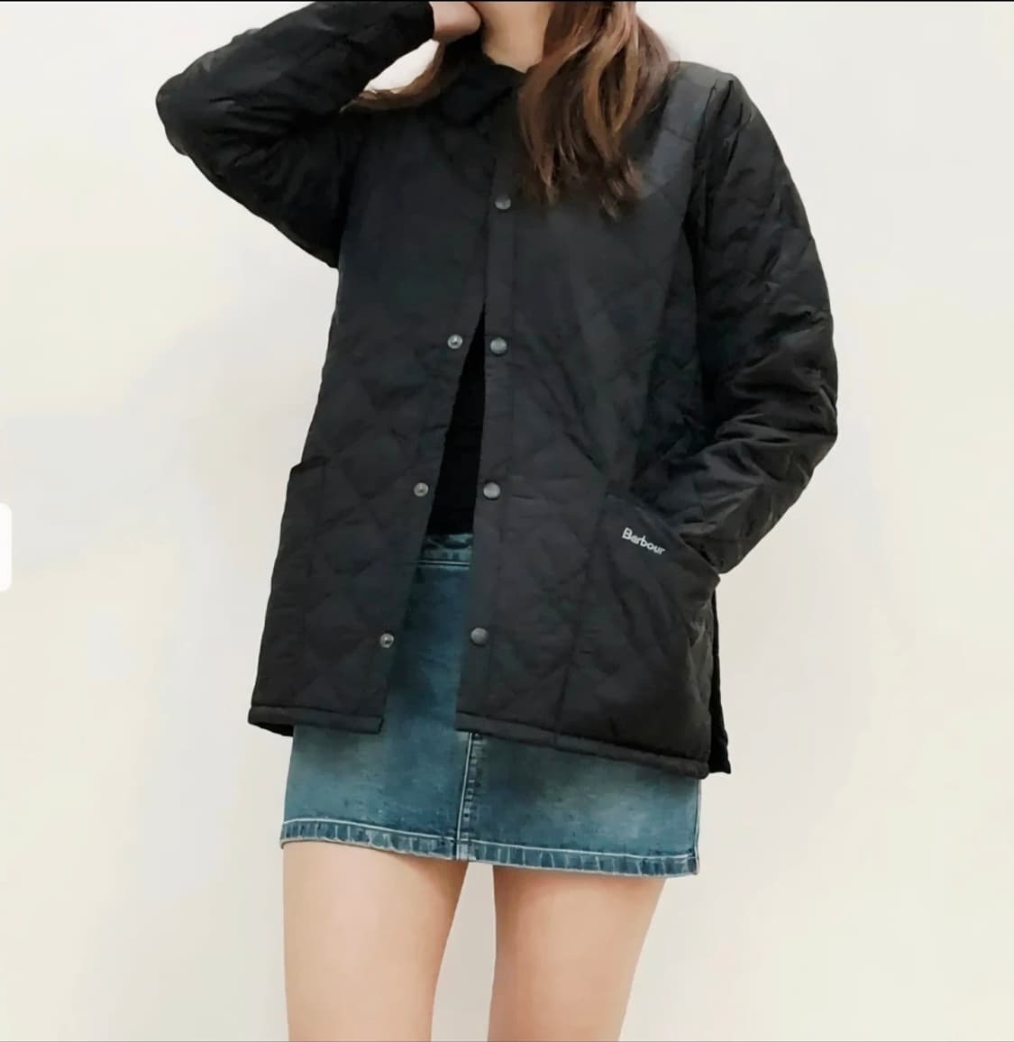 Barbour의 블랙 퀼팅 자켓 상품이미지1