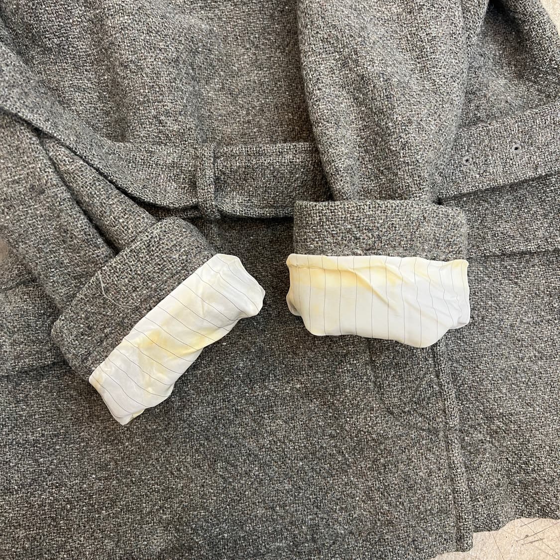 마가렛호웰 벨트 트위드 하프 코트 상품이미지5