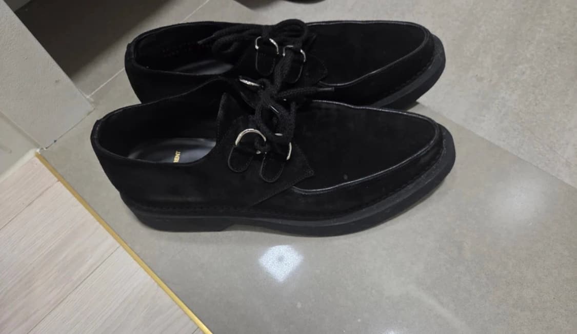 생로랑 테디 스웨이드 더비슈즈 블랙 270 상품이미지2