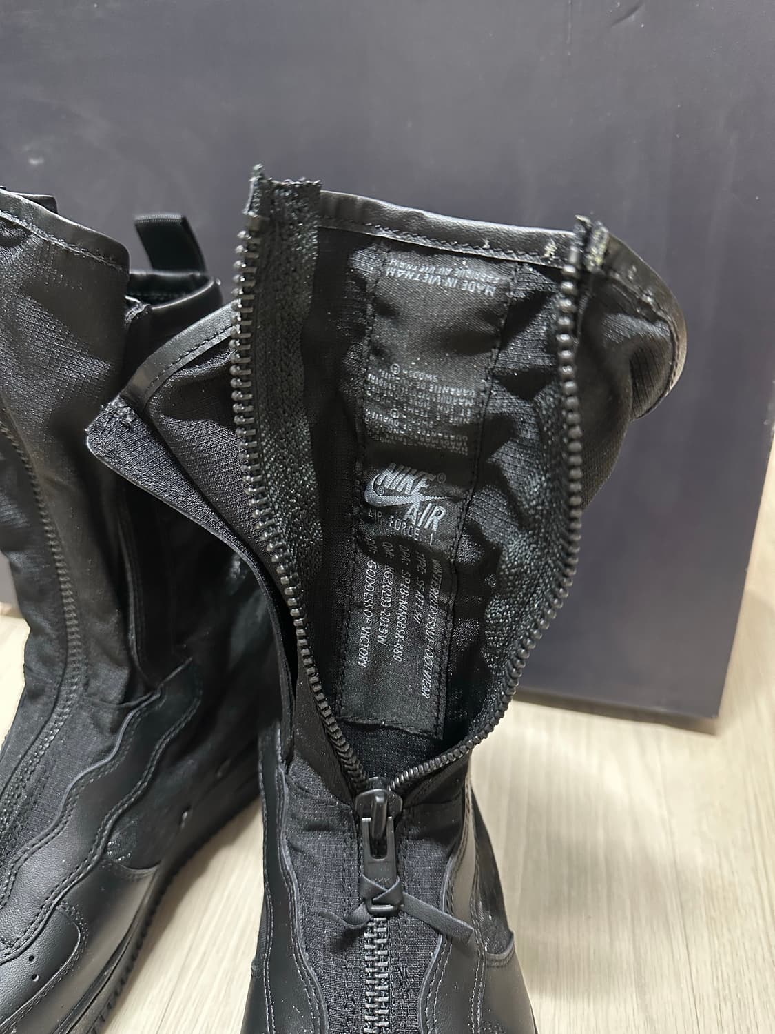 나이키 SF 에어포스1 하이 블랙 다크그레이 카모  270 새제품 상품이미지4