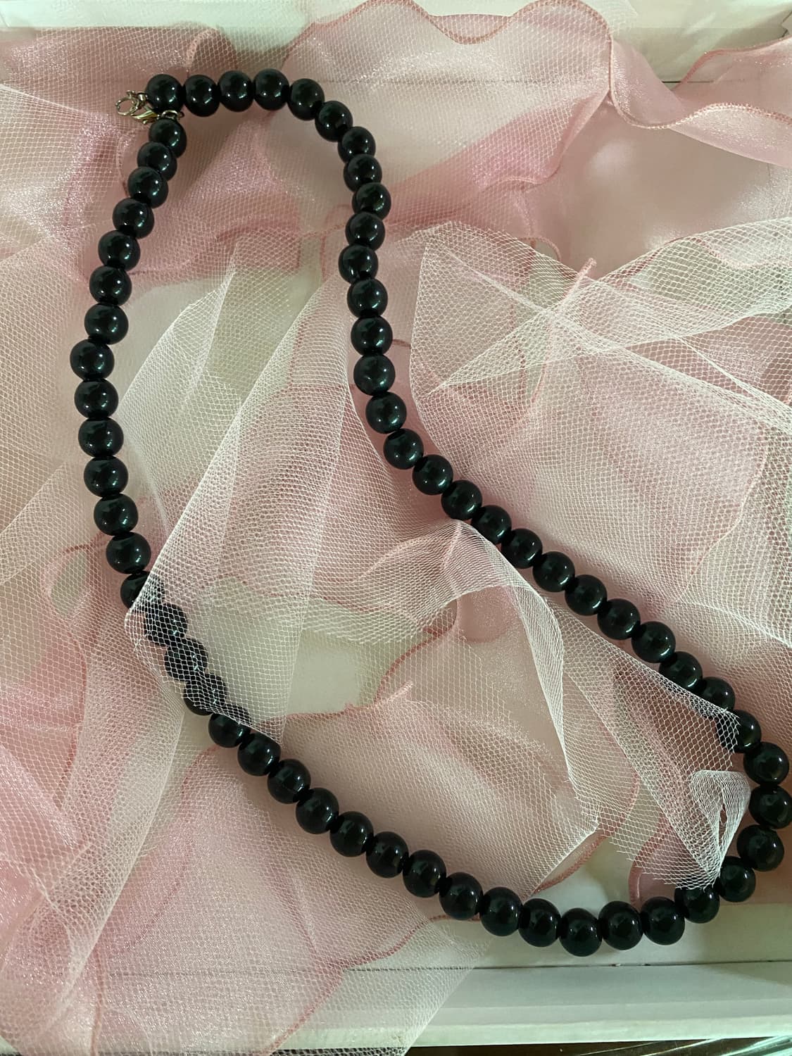 블랙 비즈 목걸이  상품이미지3