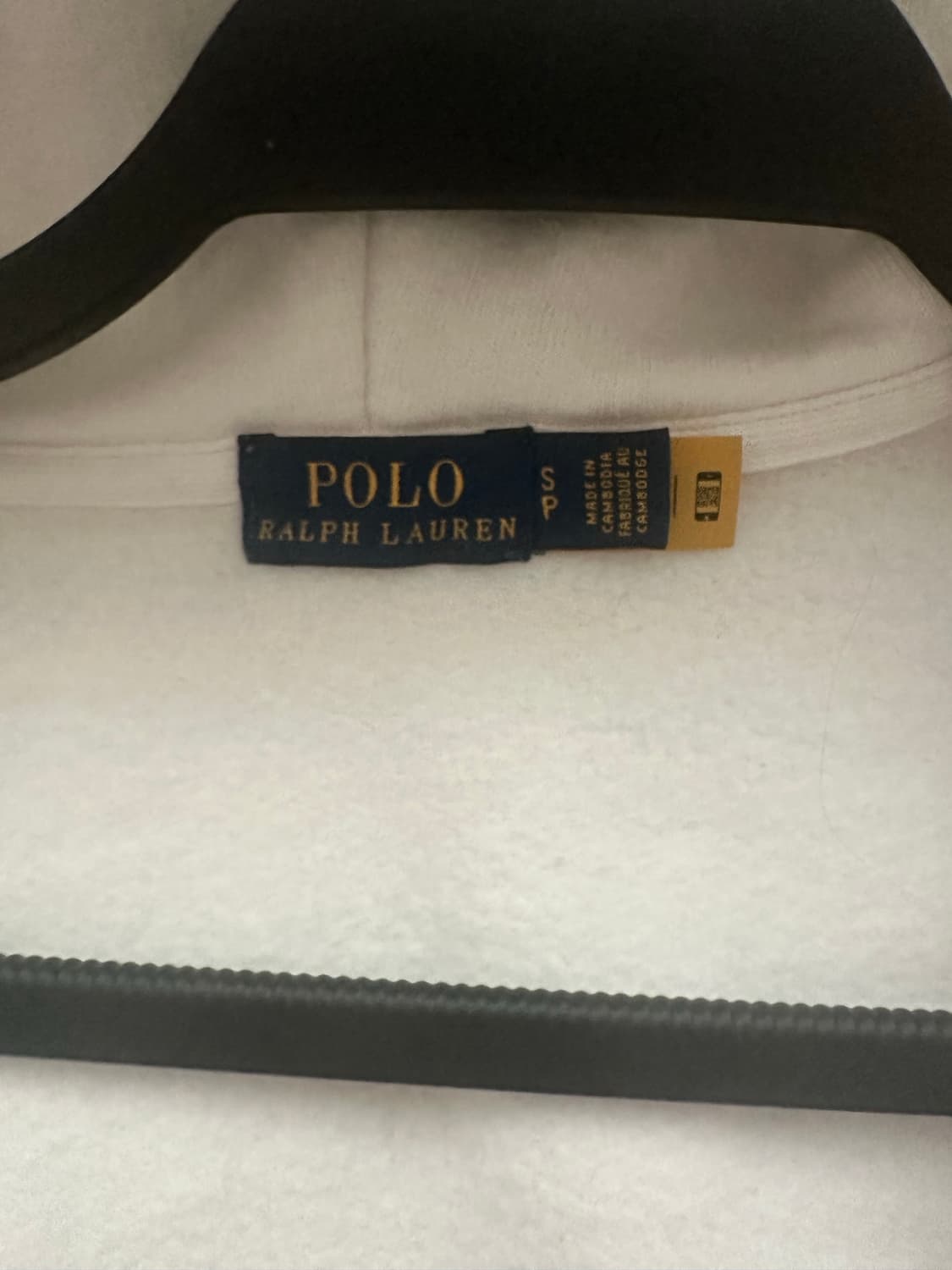 폴로 화이트 후드집업 QR택 o 상품이미지2