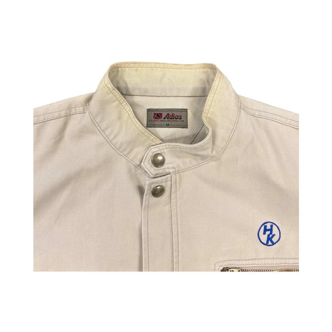 M) 빈티지 JPN 베이지 스탠드카라 집업 워크자켓 OJ-044 상품이미지3