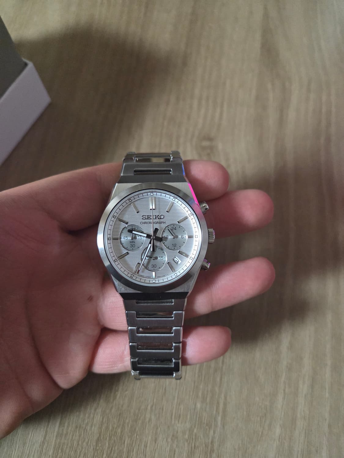 세이코 크로노그래프 메탈시계 상품이미지4