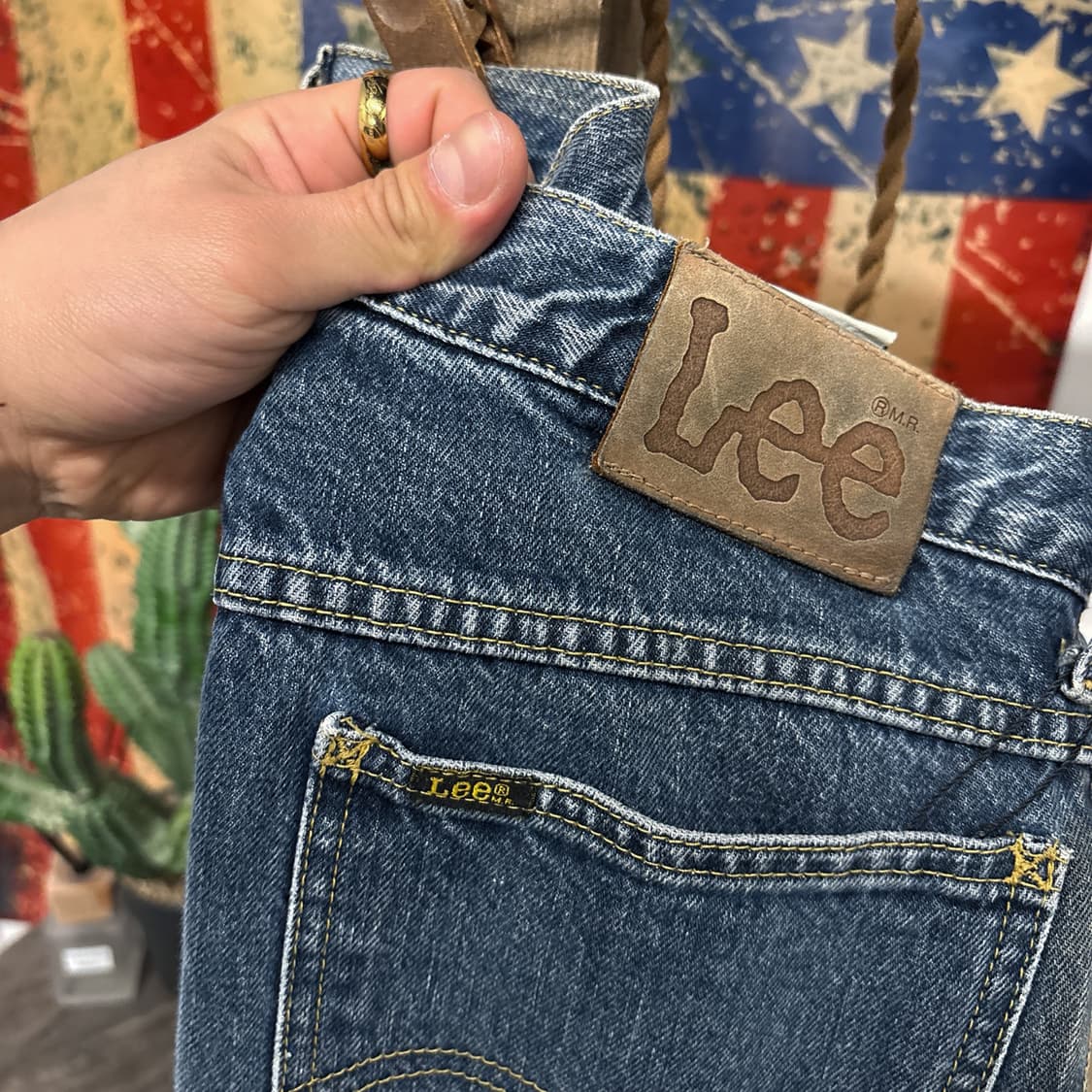 90~00s 리 라이더스 샌포라이징 헤비웨이트 데님팬츠 N1194   상품이미지7