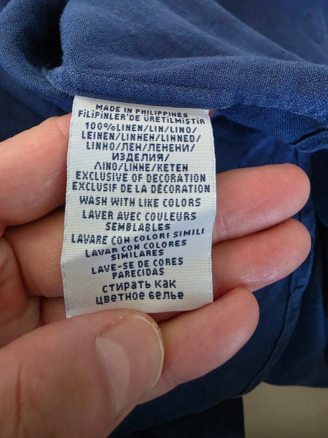 폴로 린넨셔츠 네이비 상품이미지5