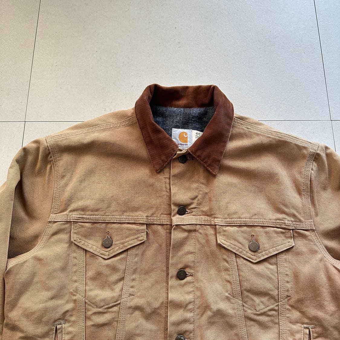 90s 칼하트 6BWJP 디트로이트 트러커 자켓 MADE IN USA  상품이미지2