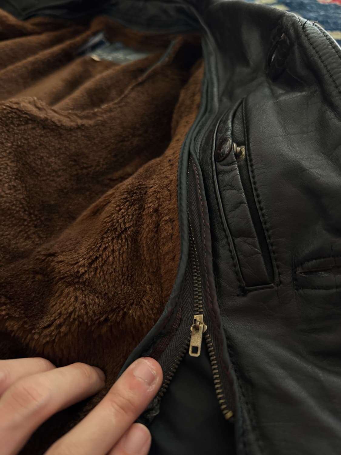 Ship Leather sherpa lined car coat 상품이미지9