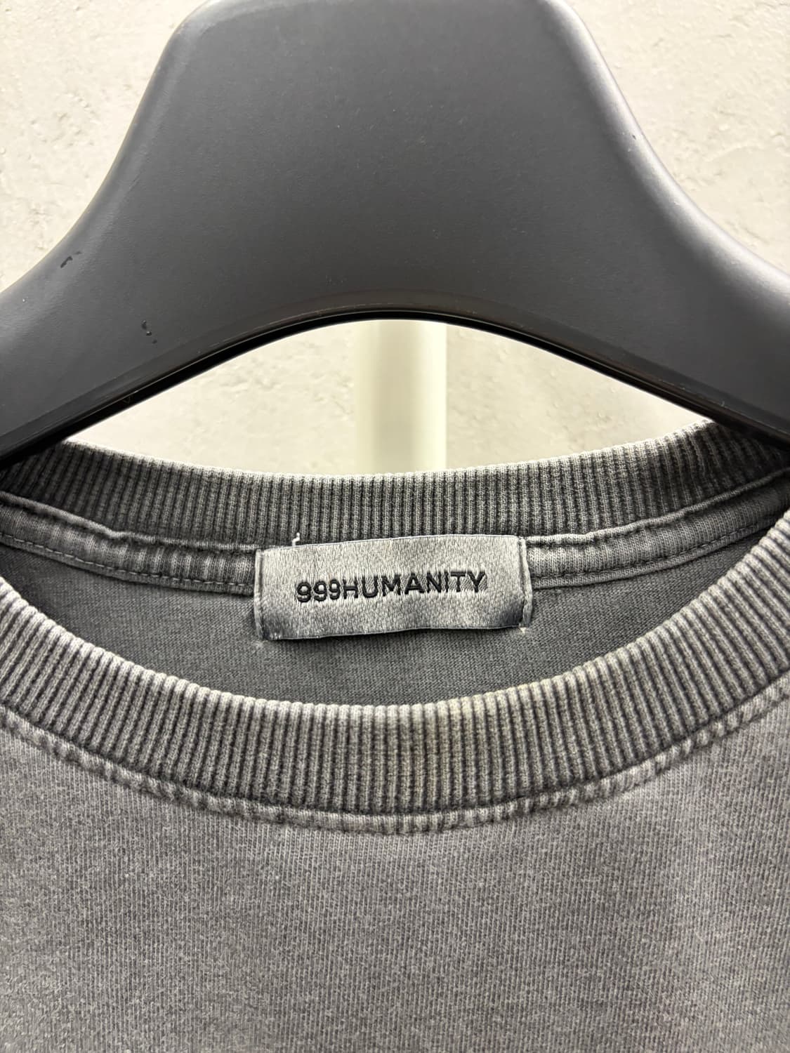 999HUMANITY 오버핏 반팔티 그레이 M 상품이미지3