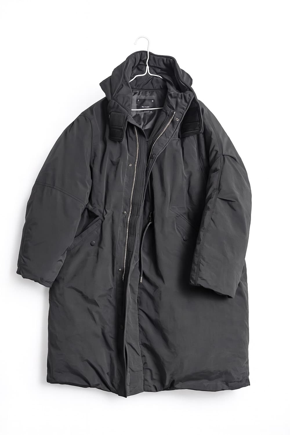 일꼬르소 볼륨 후드 롱 구스 다운 야상 점퍼 패딩 IEJU3F008BK 상품이미지1