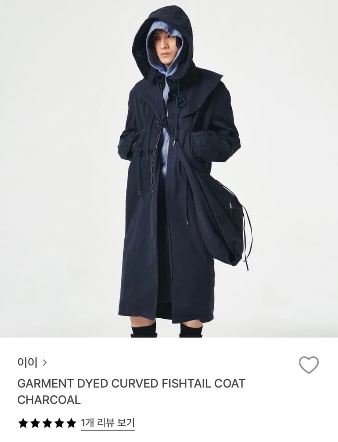 EE 커브드 피쉬테일 코트 curved fishtail coat 상품이미지3