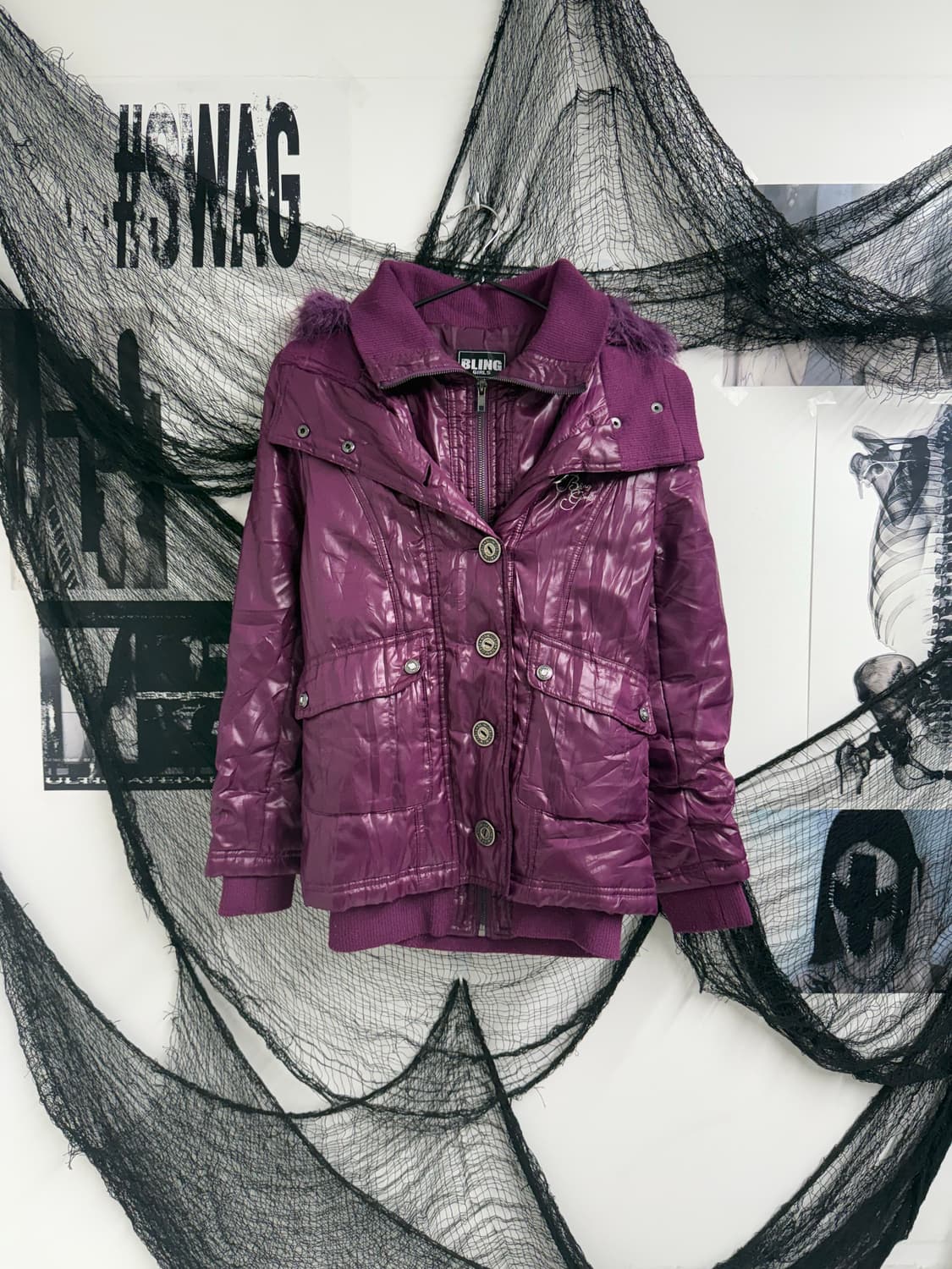 00s purple layered jacket 상품이미지3