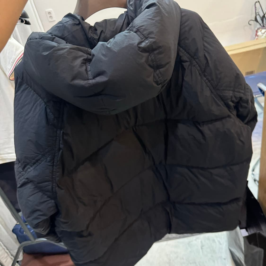 [ XXL ] 23FW 스톤아일랜드 가먼트다잉 크링클랩스 패딩 블랙 상품이미지5