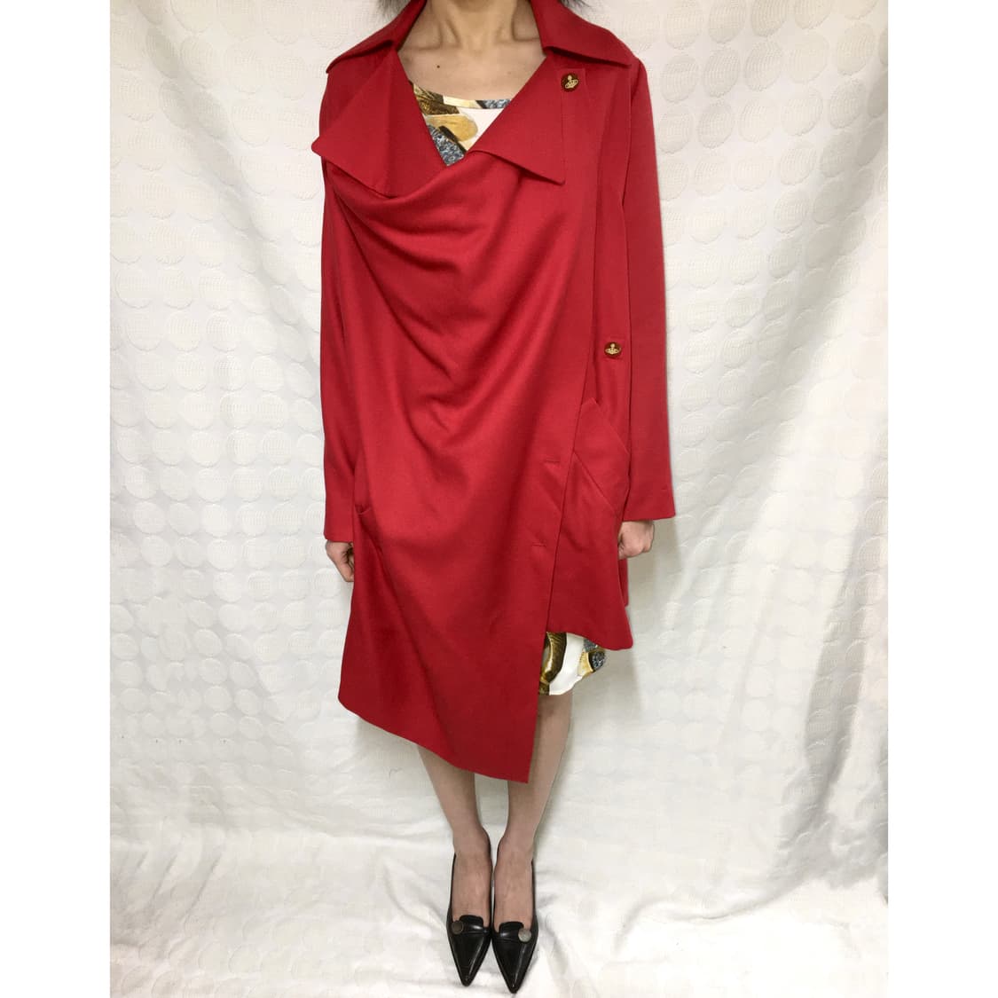 비비안웨스트우드 레드 멀티 웨어 울 언밸런스 코트 상품이미지2